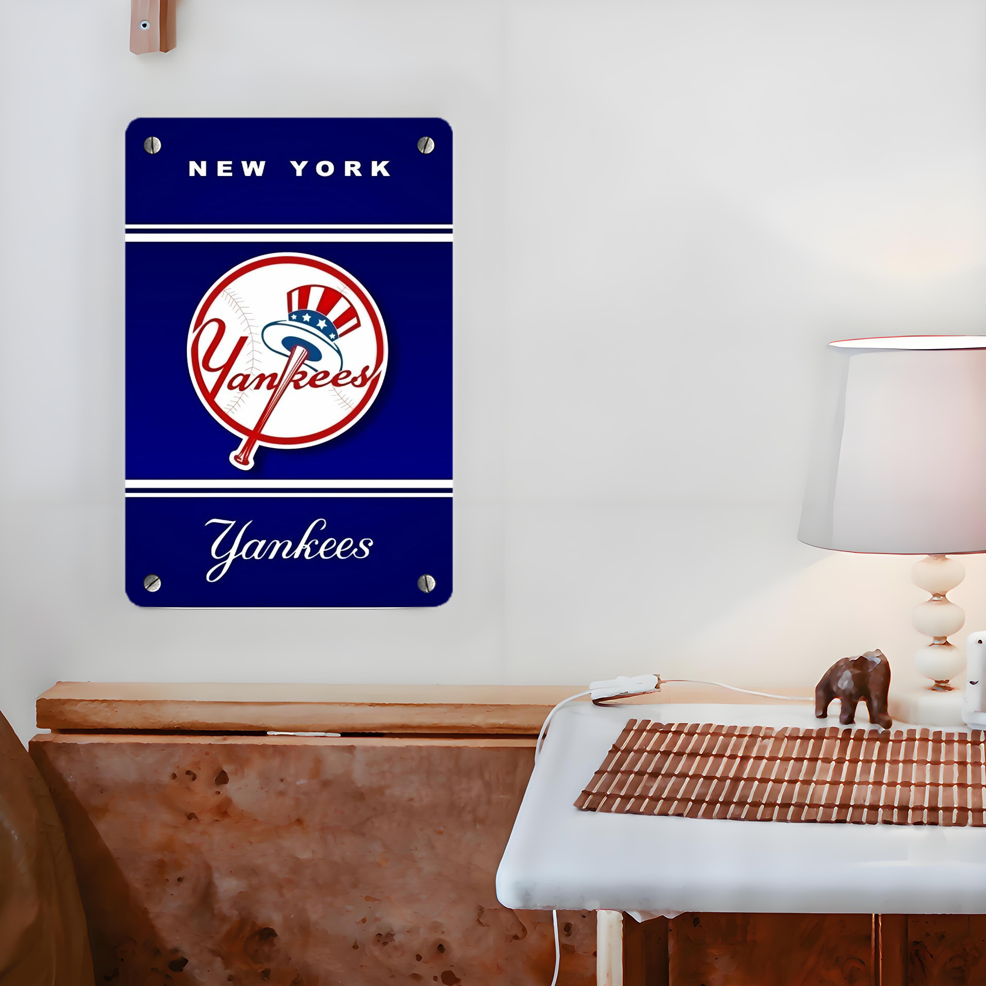 New York Yankees 139 Metal Tin Sign 8x12inch - High-Quality Full-Print Decorative Wall Art, Durable Rust-Resistant Metal Plaque For Living Room, Bedroom, Kitchen, Office, Bar Décor