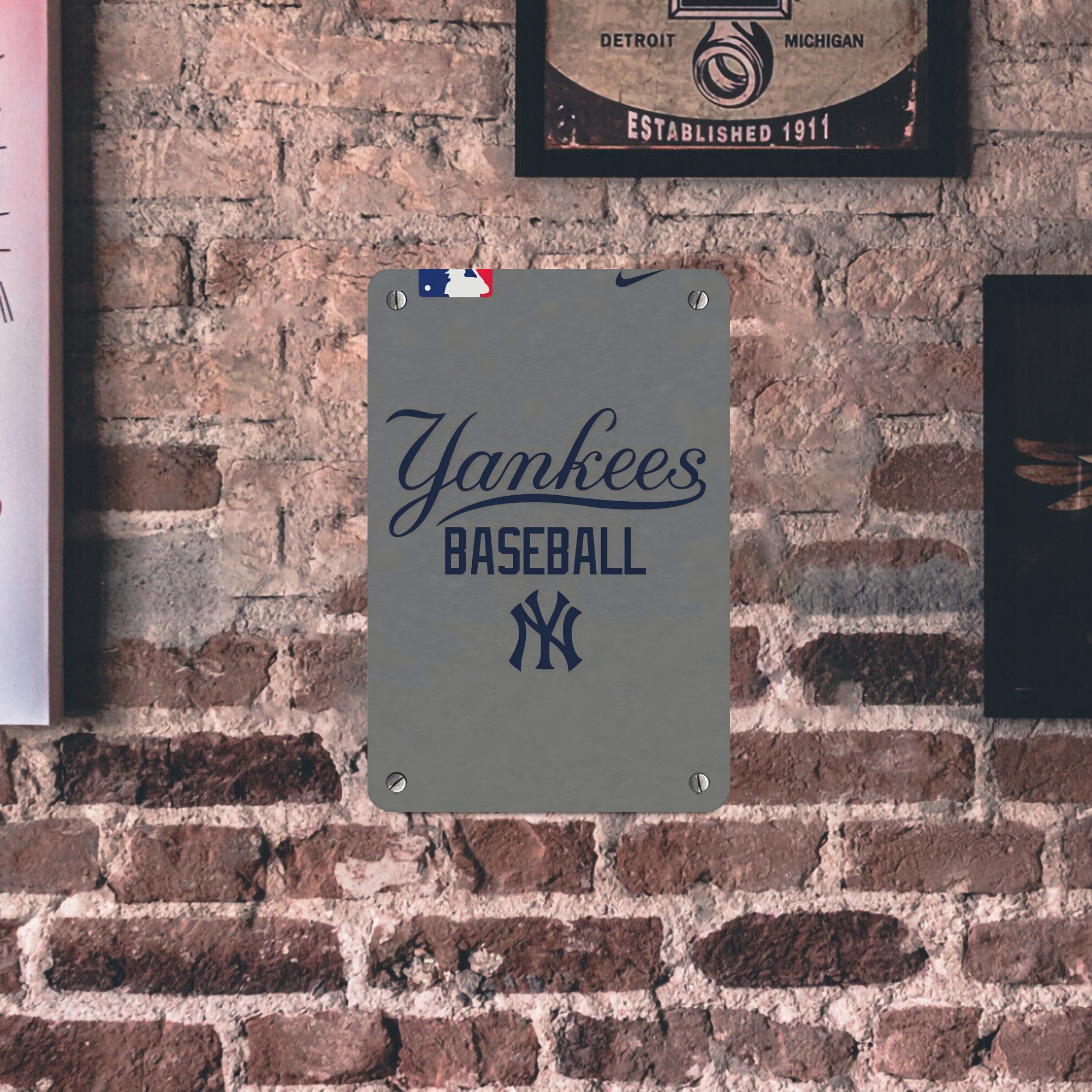 New York Yankees 147 Metal Tin Sign 8x12inch - High-Quality Full-Print Decorative Wall Art, Durable Rust-Resistant Metal Plaque For Living Room, Bedroom, Kitchen, Office, Bar Décor