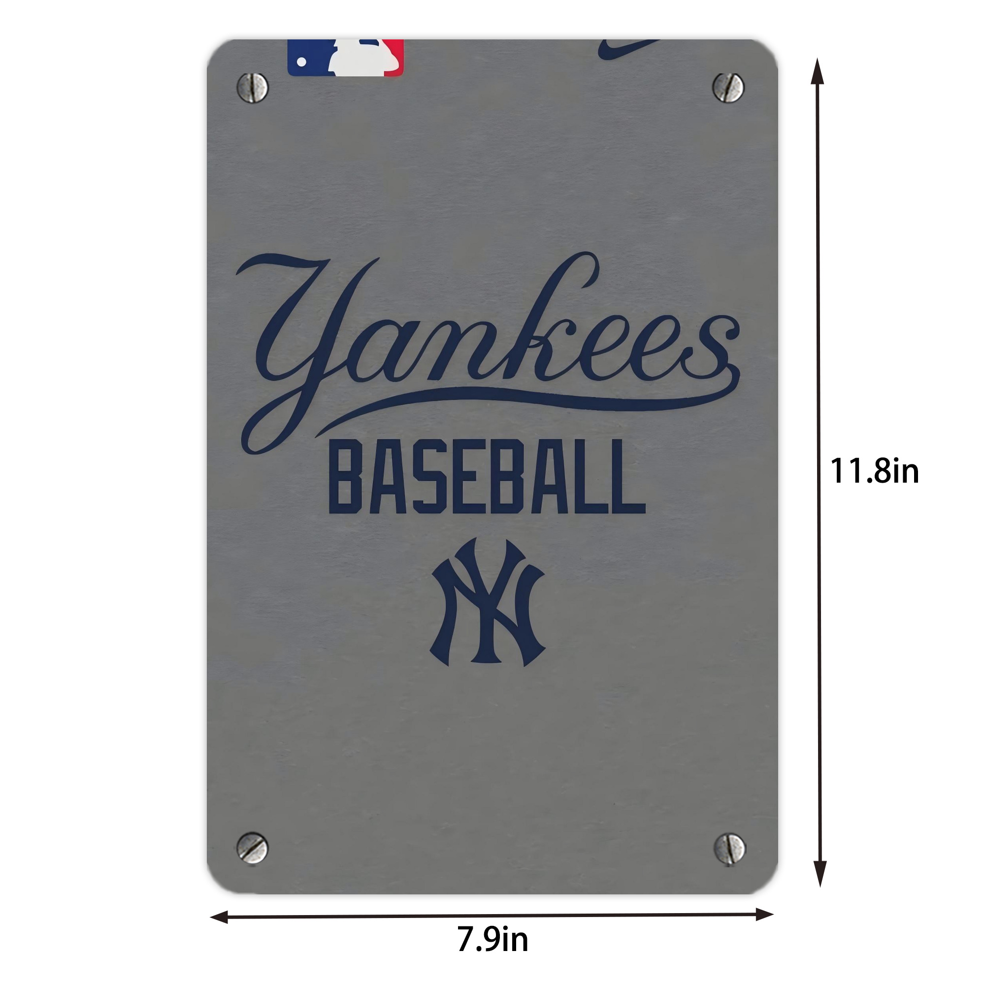 New York Yankees 147 Metal Tin Sign 8x12inch - High-Quality Full-Print Decorative Wall Art, Durable Rust-Resistant Metal Plaque For Living Room, Bedroom, Kitchen, Office, Bar Décor