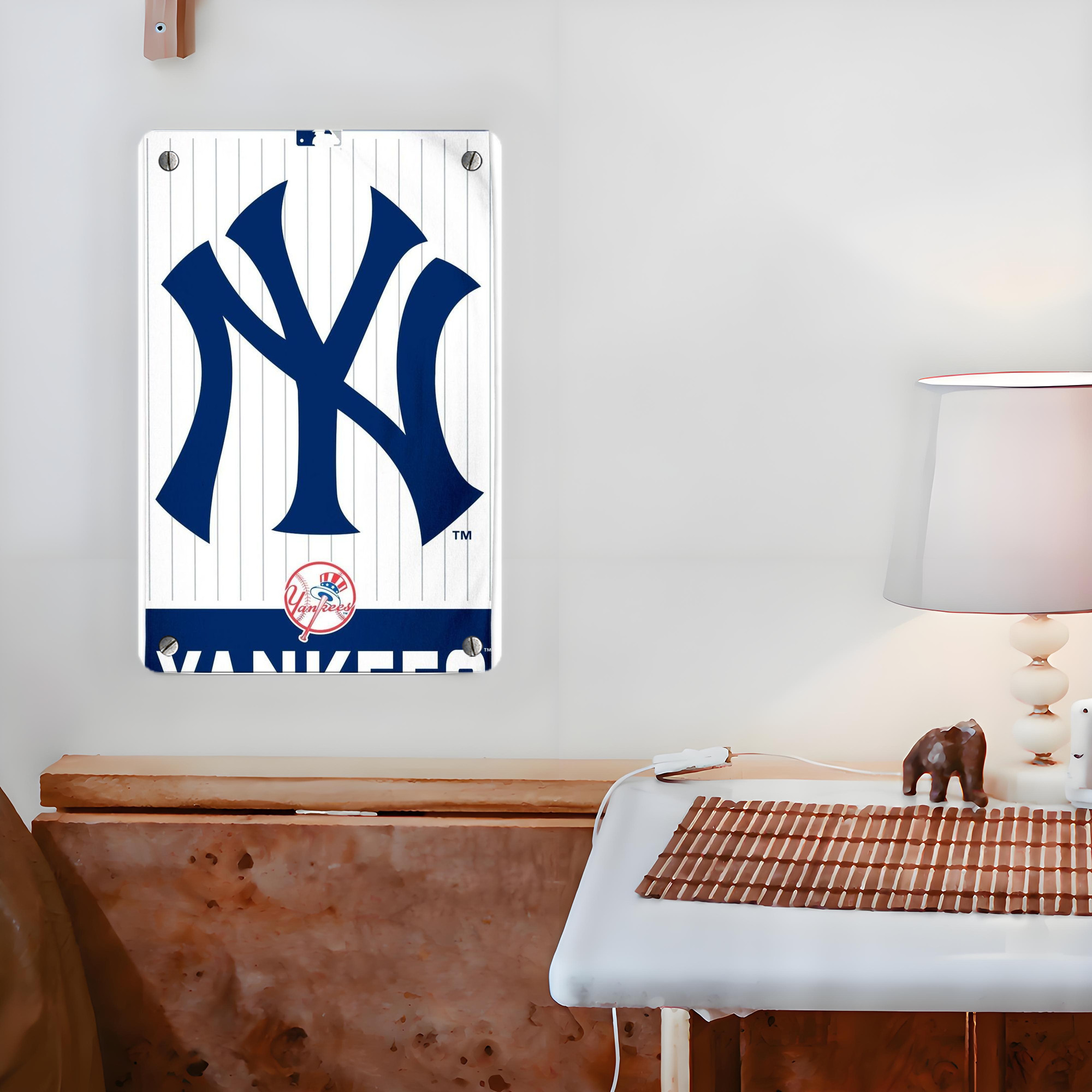 New York Yankees 130 Metal Tin Sign 8x12inch - High-Quality Full-Print Decorative Wall Art, Durable Rust-Resistant Metal Plaque For Living Room, Bedroom, Kitchen, Office, Bar Décor