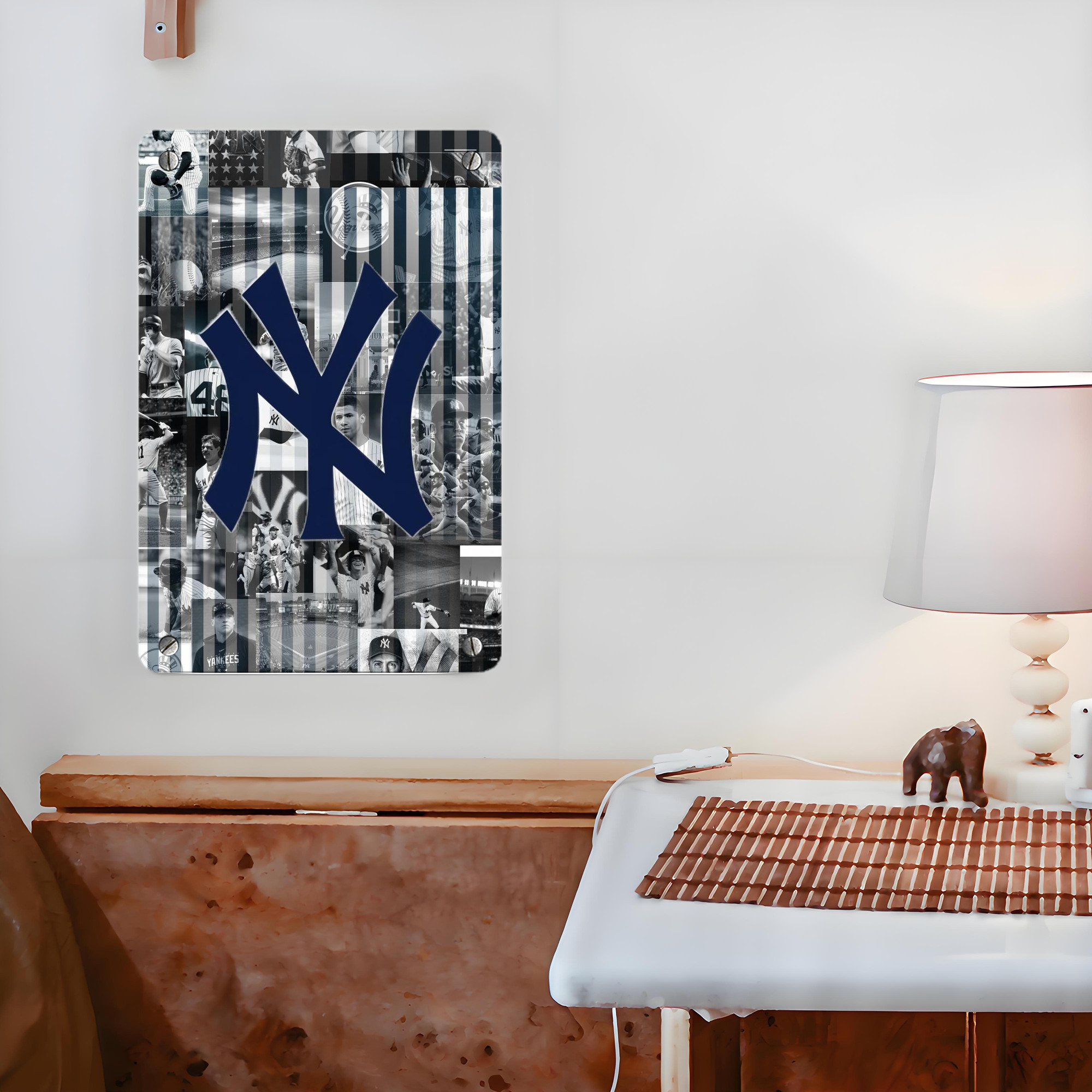 New York Yankees 135 Metal Tin Sign 8x12inch - High-Quality Full-Print Decorative Wall Art, Durable Rust-Resistant Metal Plaque For Living Room, Bedroom, Kitchen, Office, Bar Décor