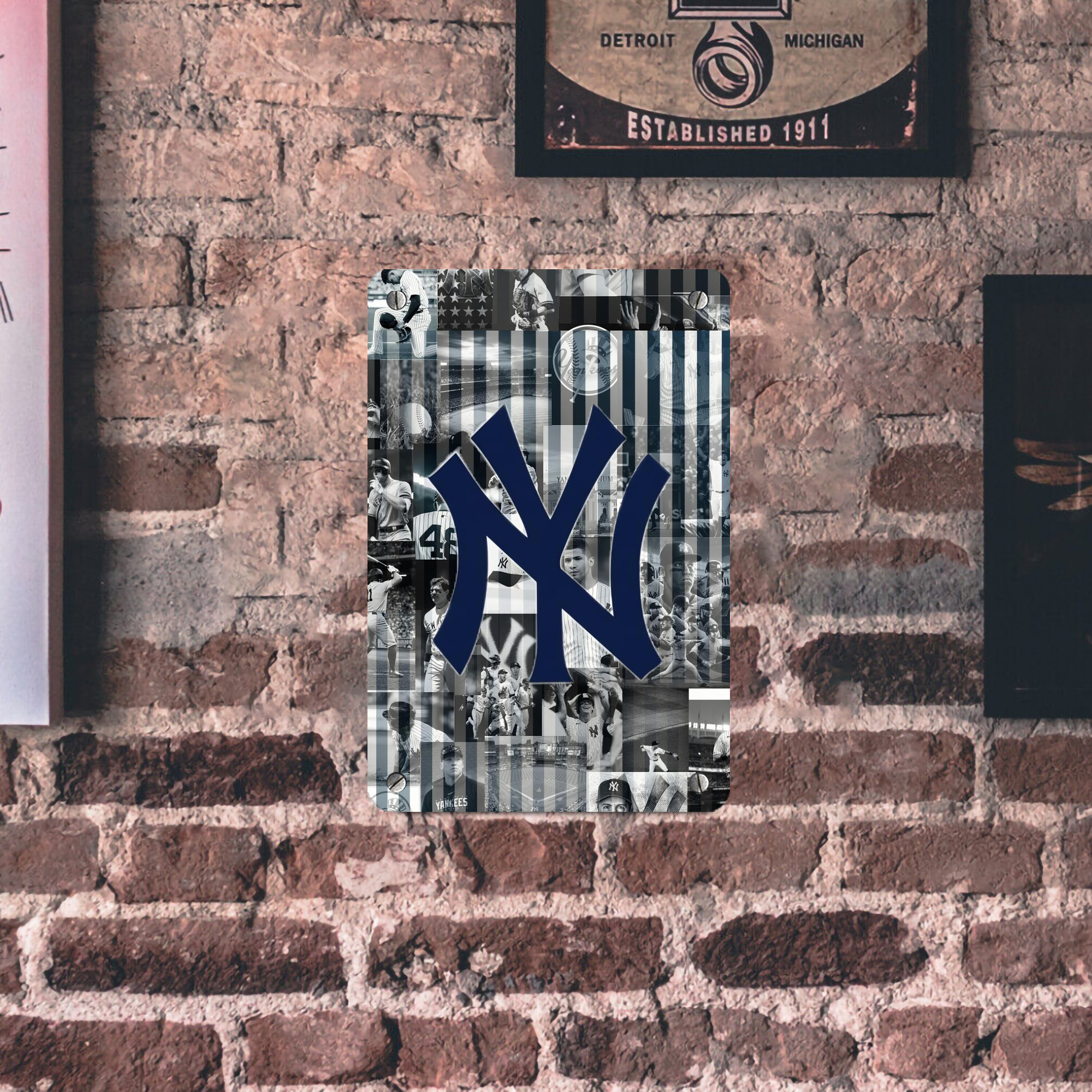 New York Yankees 135 Metal Tin Sign 8x12inch - High-Quality Full-Print Decorative Wall Art, Durable Rust-Resistant Metal Plaque For Living Room, Bedroom, Kitchen, Office, Bar Décor