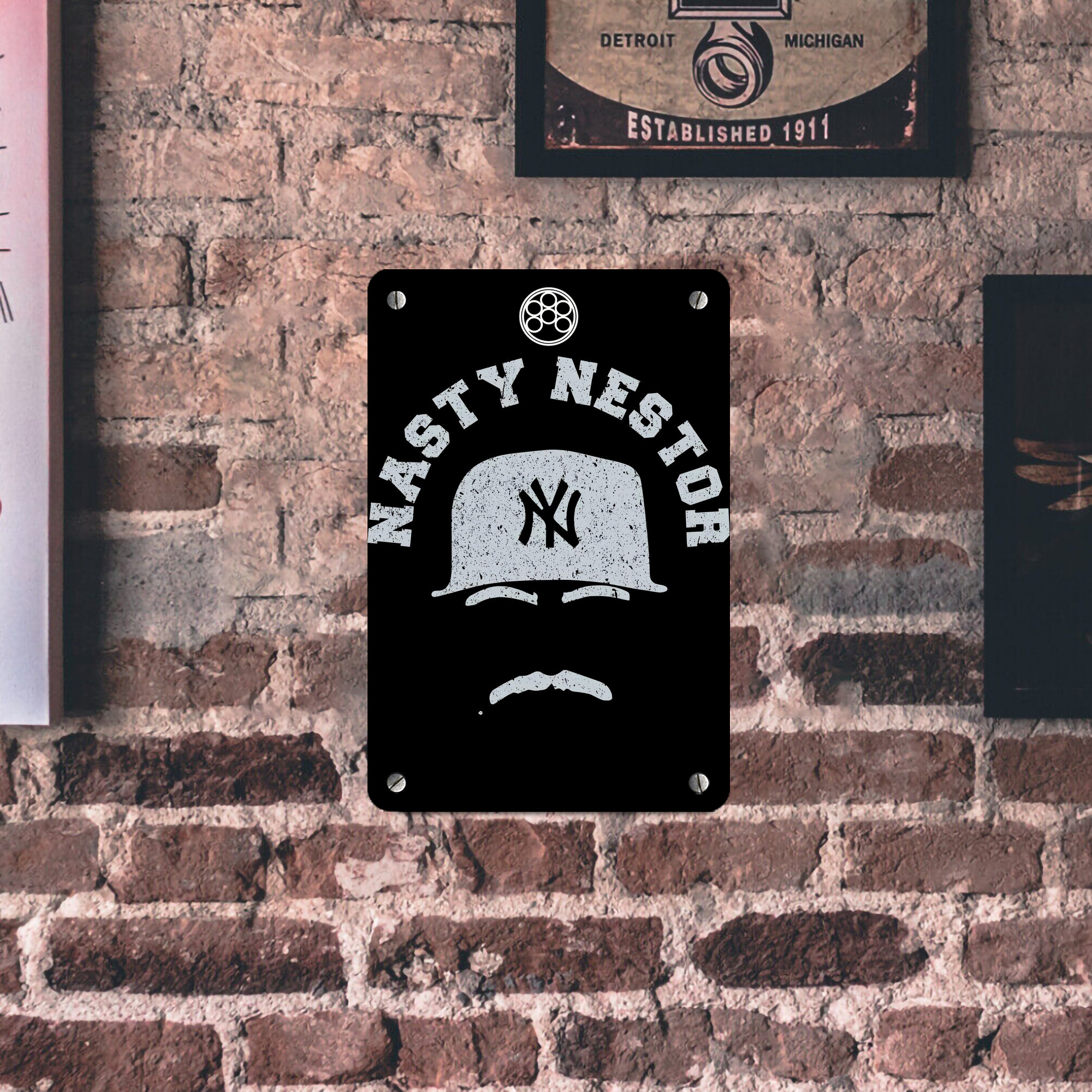 New York Yankees 152 Metal Tin Sign 8x12inch - High-Quality Full-Print Decorative Wall Art, Durable Rust-Resistant Metal Plaque For Living Room, Bedroom, Kitchen, Office, Bar Décor