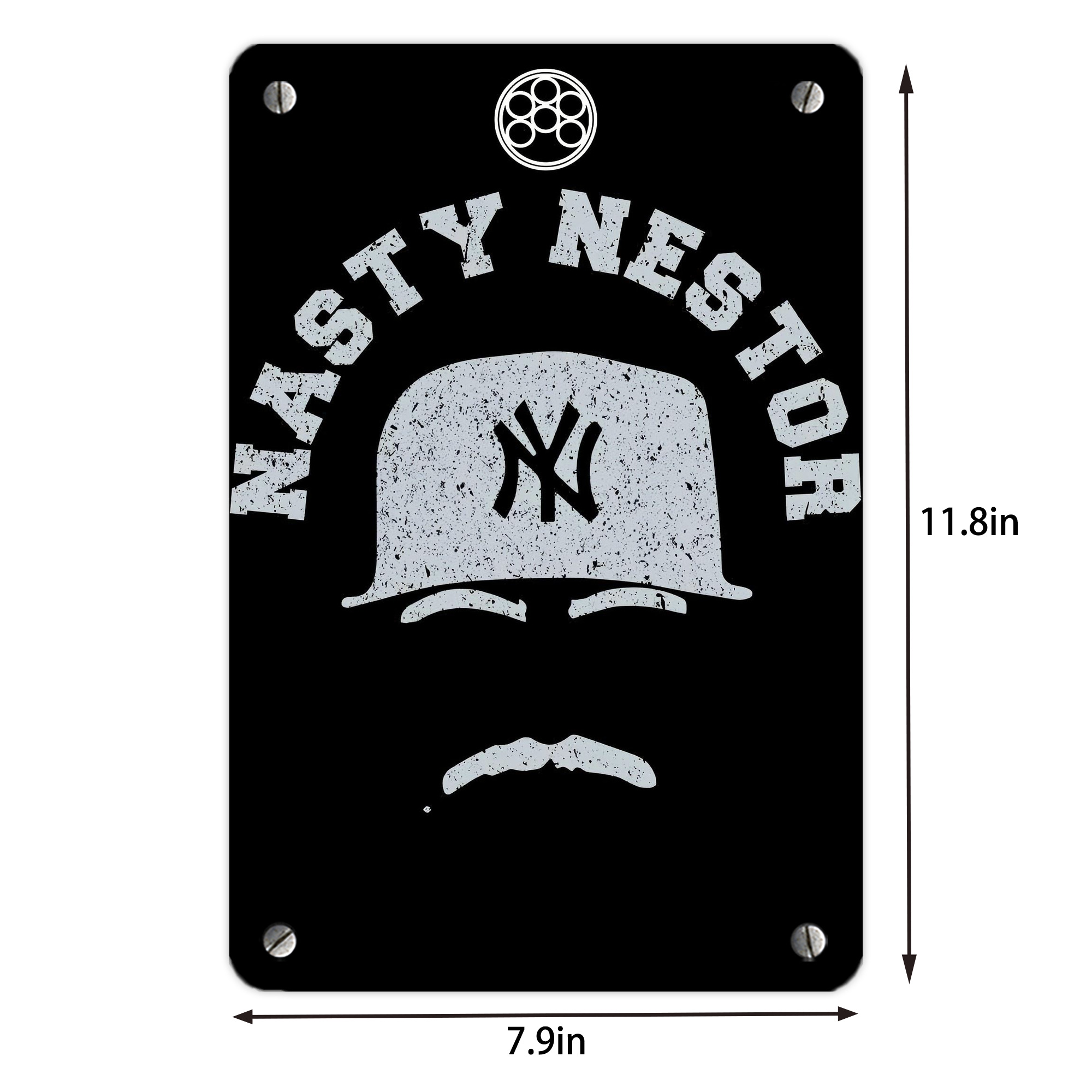 New York Yankees 152 Metal Tin Sign 8x12inch - High-Quality Full-Print Decorative Wall Art, Durable Rust-Resistant Metal Plaque For Living Room, Bedroom, Kitchen, Office, Bar Décor