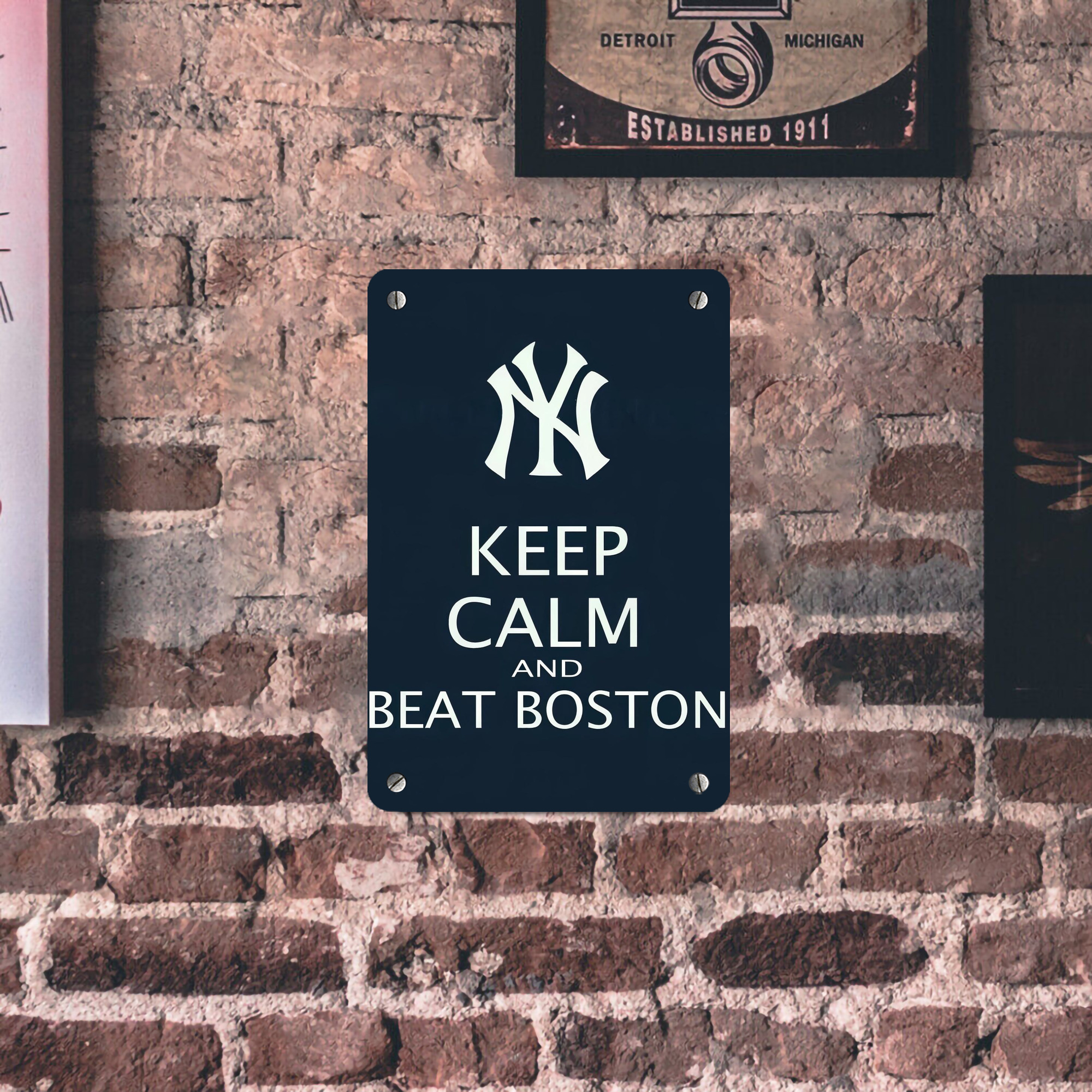 New York Yankees 136 Metal Tin Sign 8x12inch - High-Quality Full-Print Decorative Wall Art, Durable Rust-Resistant Metal Plaque For Living Room, Bedroom, Kitchen, Office, Bar Décor