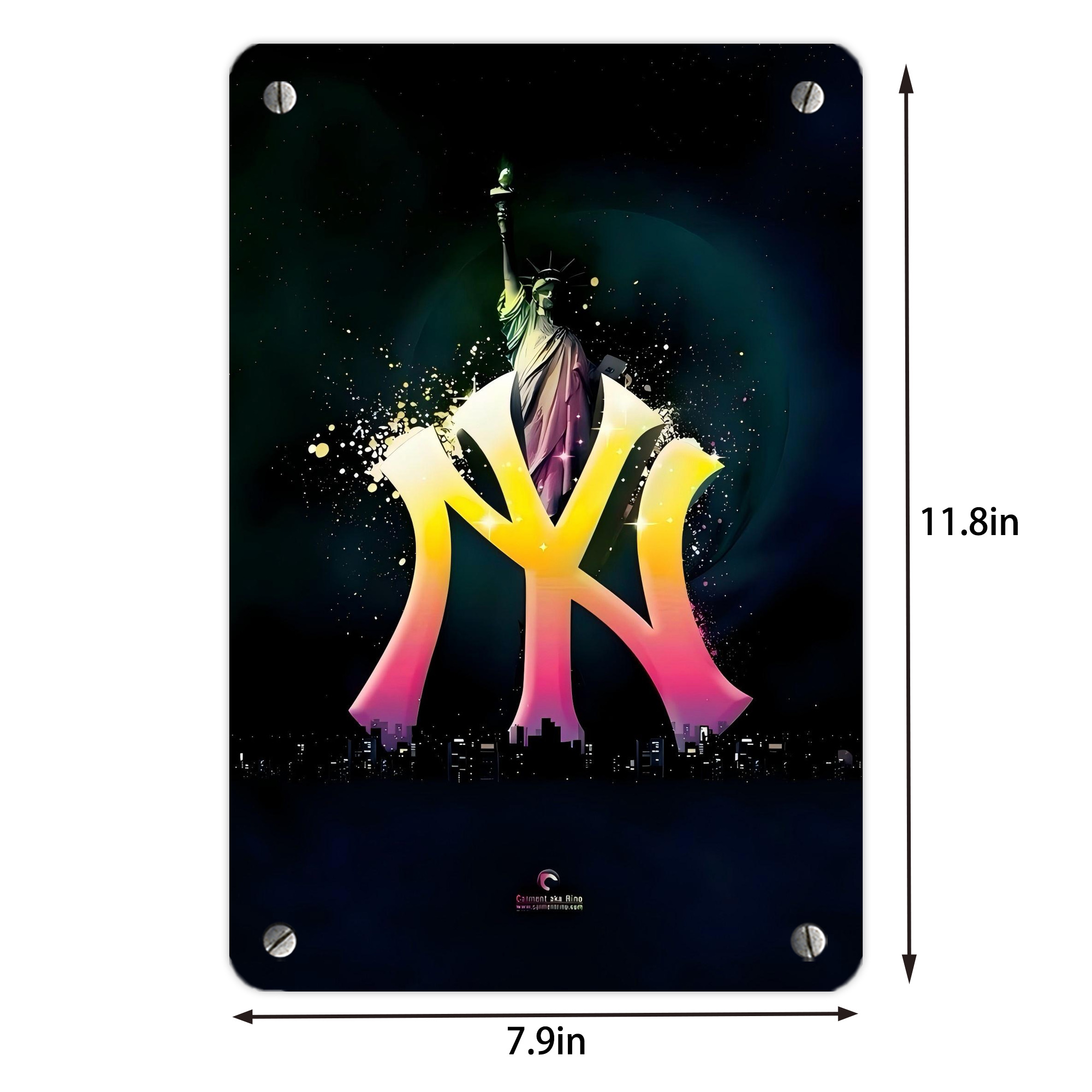 New York Yankees 149 Metal Tin Sign 8x12inch - High-Quality Full-Print Decorative Wall Art, Durable Rust-Resistant Metal Plaque For Living Room, Bedroom, Kitchen, Office, Bar Décor