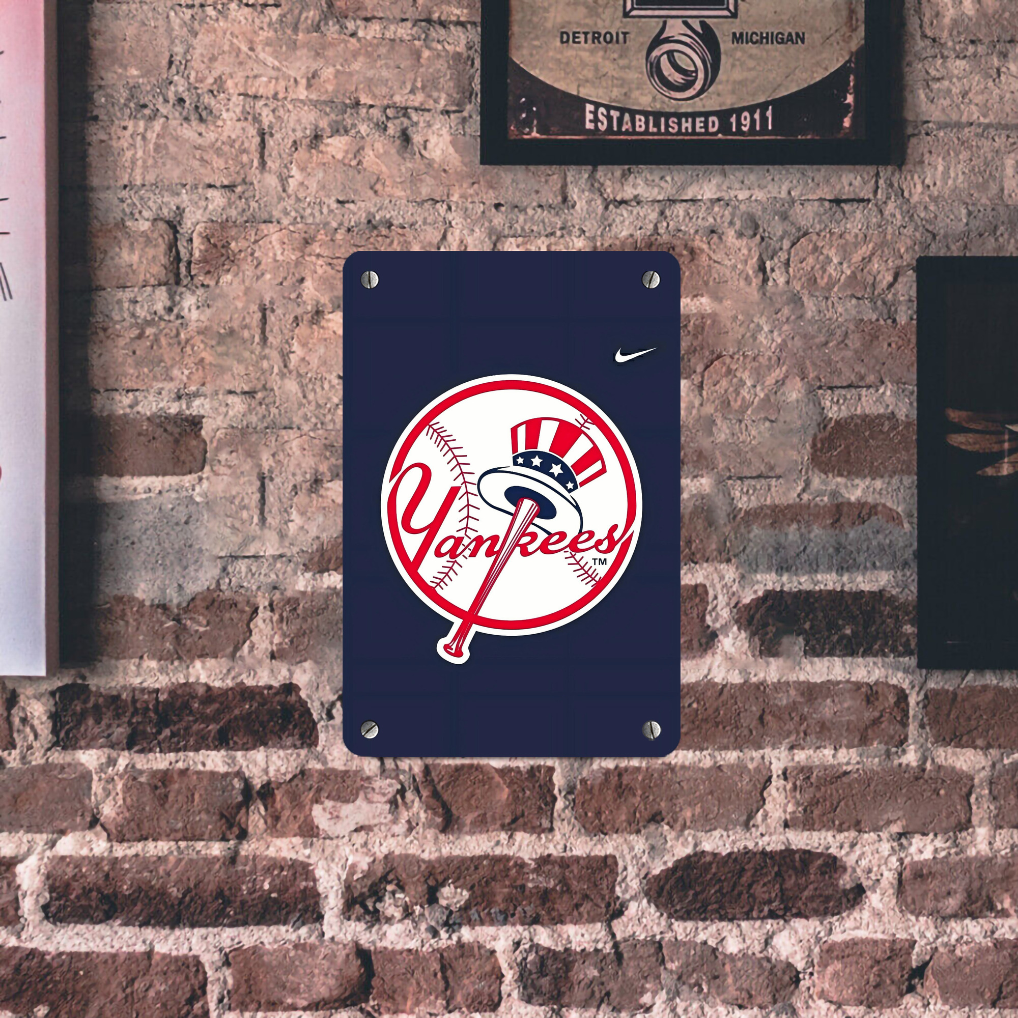 New York Yankees 157 Metal Tin Sign 8x12inch - High-Quality Full-Print Decorative Wall Art, Durable Rust-Resistant Metal Plaque For Living Room, Bedroom, Kitchen, Office, Bar Décor