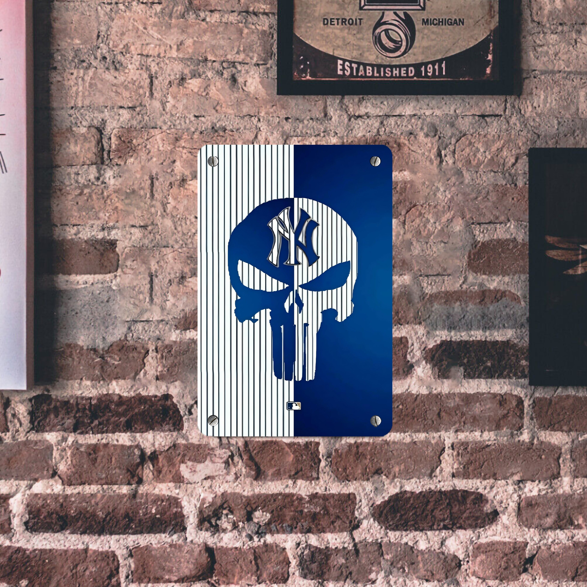 New York Yankees 154 Metal Tin Sign 8x12inch - High-Quality Full-Print Decorative Wall Art, Durable Rust-Resistant Metal Plaque For Living Room, Bedroom, Kitchen, Office, Bar Décor