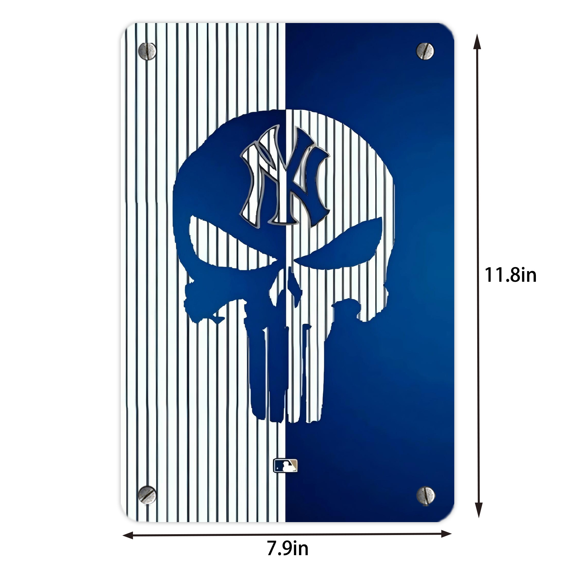 New York Yankees 154 Metal Tin Sign 8x12inch - High-Quality Full-Print Decorative Wall Art, Durable Rust-Resistant Metal Plaque For Living Room, Bedroom, Kitchen, Office, Bar Décor