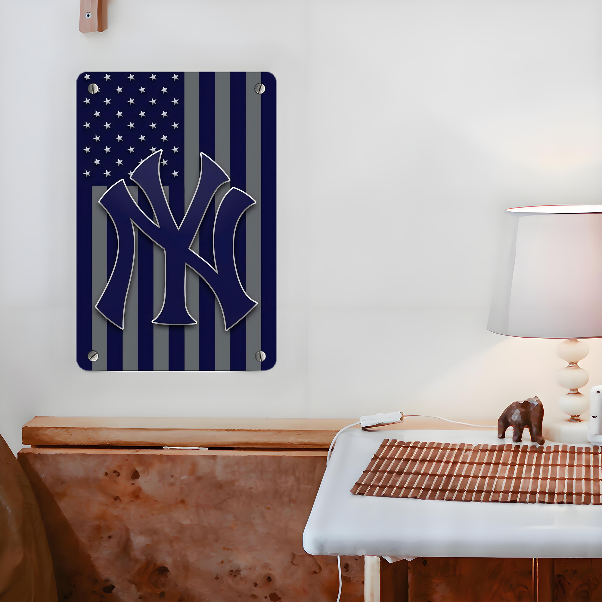 New York Yankees 162 Metal Tin Sign 8x12inch - High-Quality Full-Print Decorative Wall Art, Durable Rust-Resistant Metal Plaque For Living Room, Bedroom, Kitchen, Office, Bar Décor