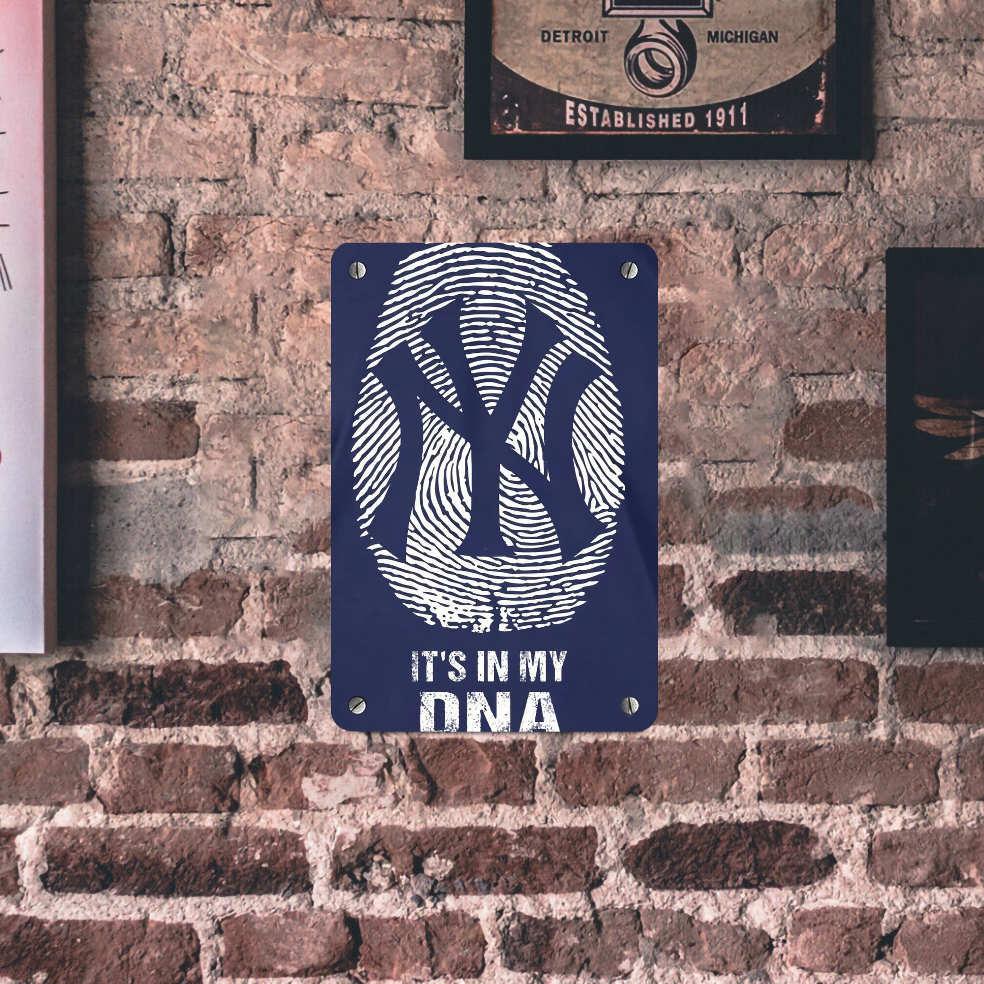 New York Yankees 145 Metal Tin Sign 8x12inch - High-Quality Full-Print Decorative Wall Art, Durable Rust-Resistant Metal Plaque For Living Room, Bedroom, Kitchen, Office, Bar Décor