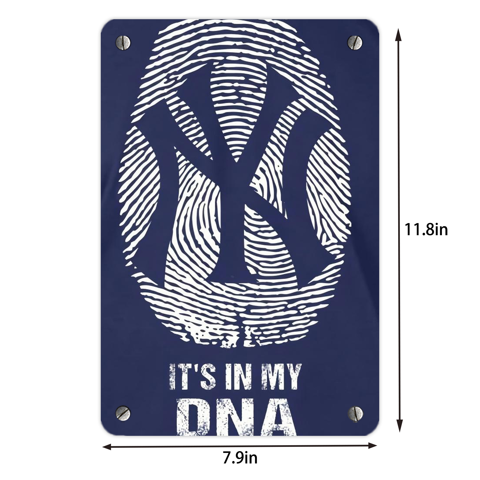 New York Yankees 145 Metal Tin Sign 8x12inch - High-Quality Full-Print Decorative Wall Art, Durable Rust-Resistant Metal Plaque For Living Room, Bedroom, Kitchen, Office, Bar Décor