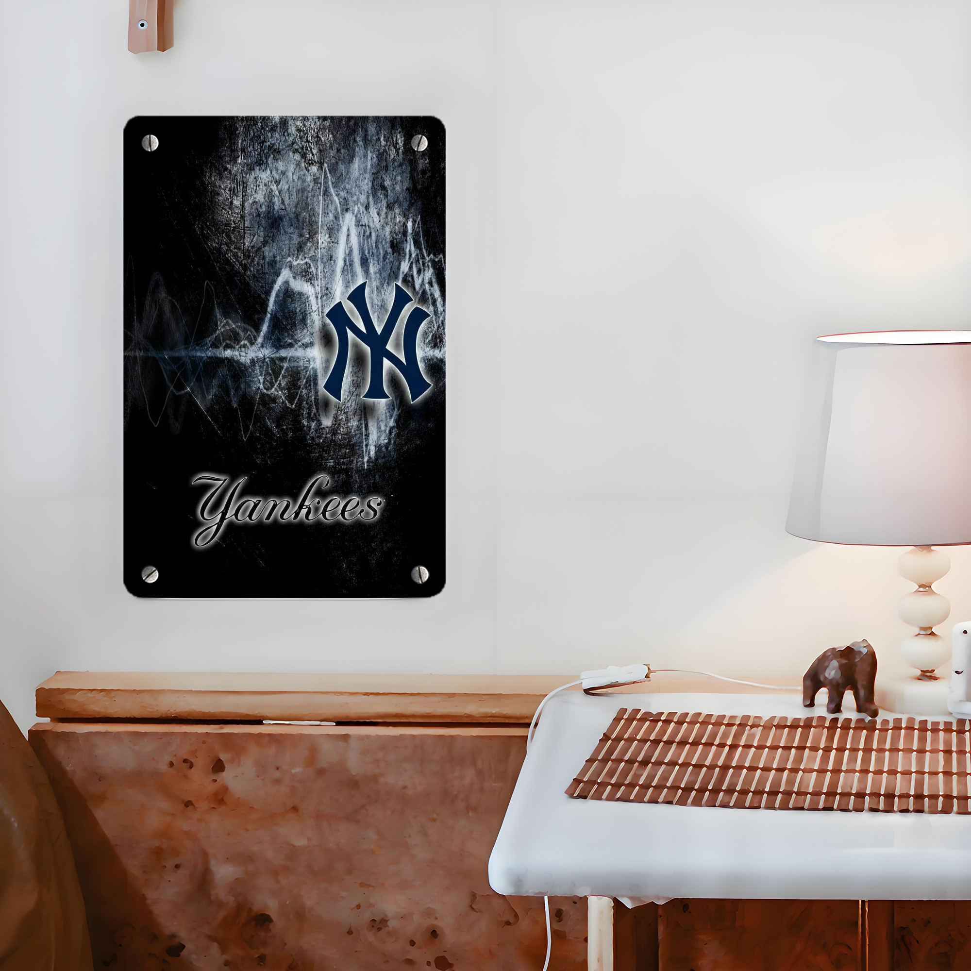 New York Yankees 146 Metal Tin Sign 8x12inch - High-Quality Full-Print Decorative Wall Art, Durable Rust-Resistant Metal Plaque For Living Room, Bedroom, Kitchen, Office, Bar Décor