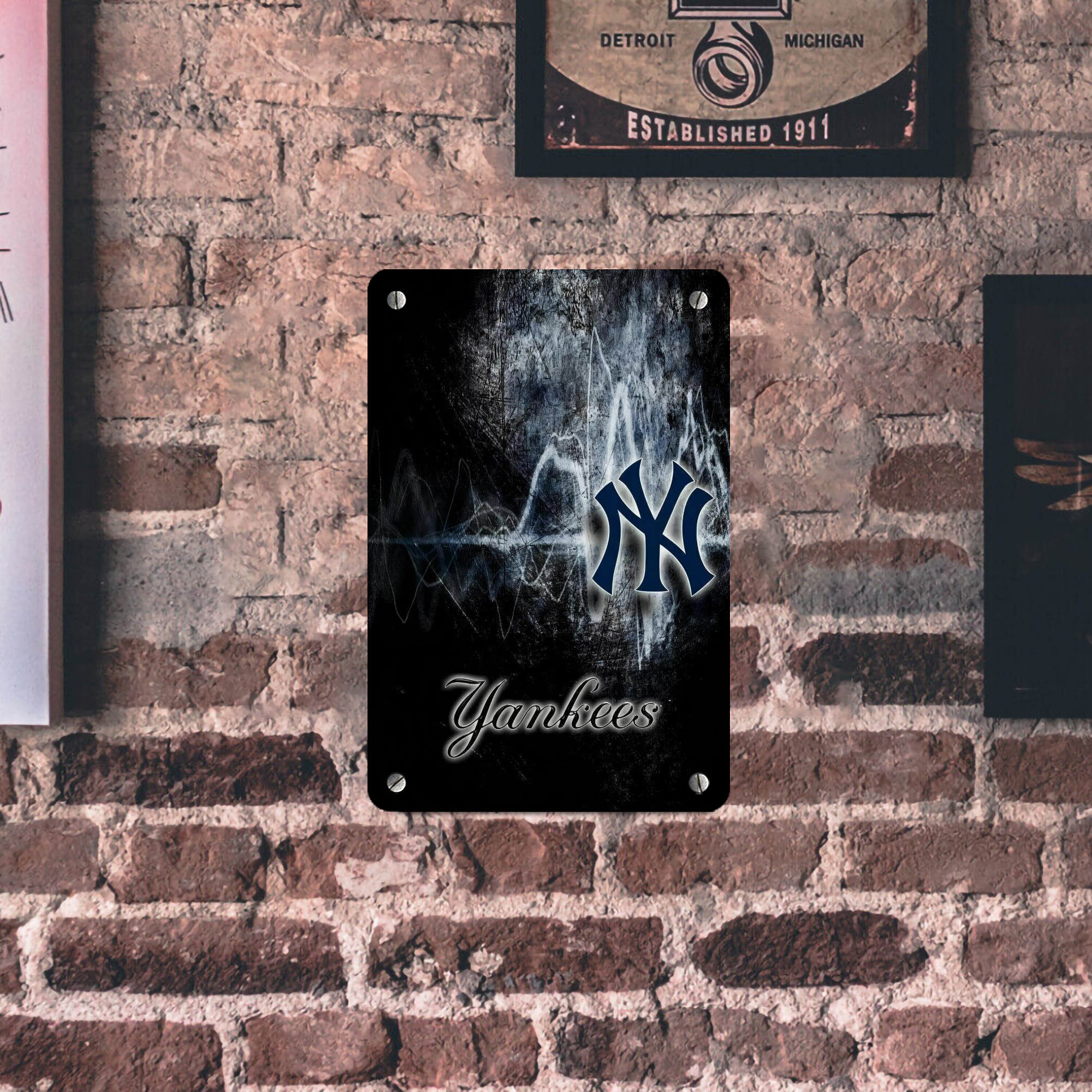 New York Yankees 146 Metal Tin Sign 8x12inch - High-Quality Full-Print Decorative Wall Art, Durable Rust-Resistant Metal Plaque For Living Room, Bedroom, Kitchen, Office, Bar Décor