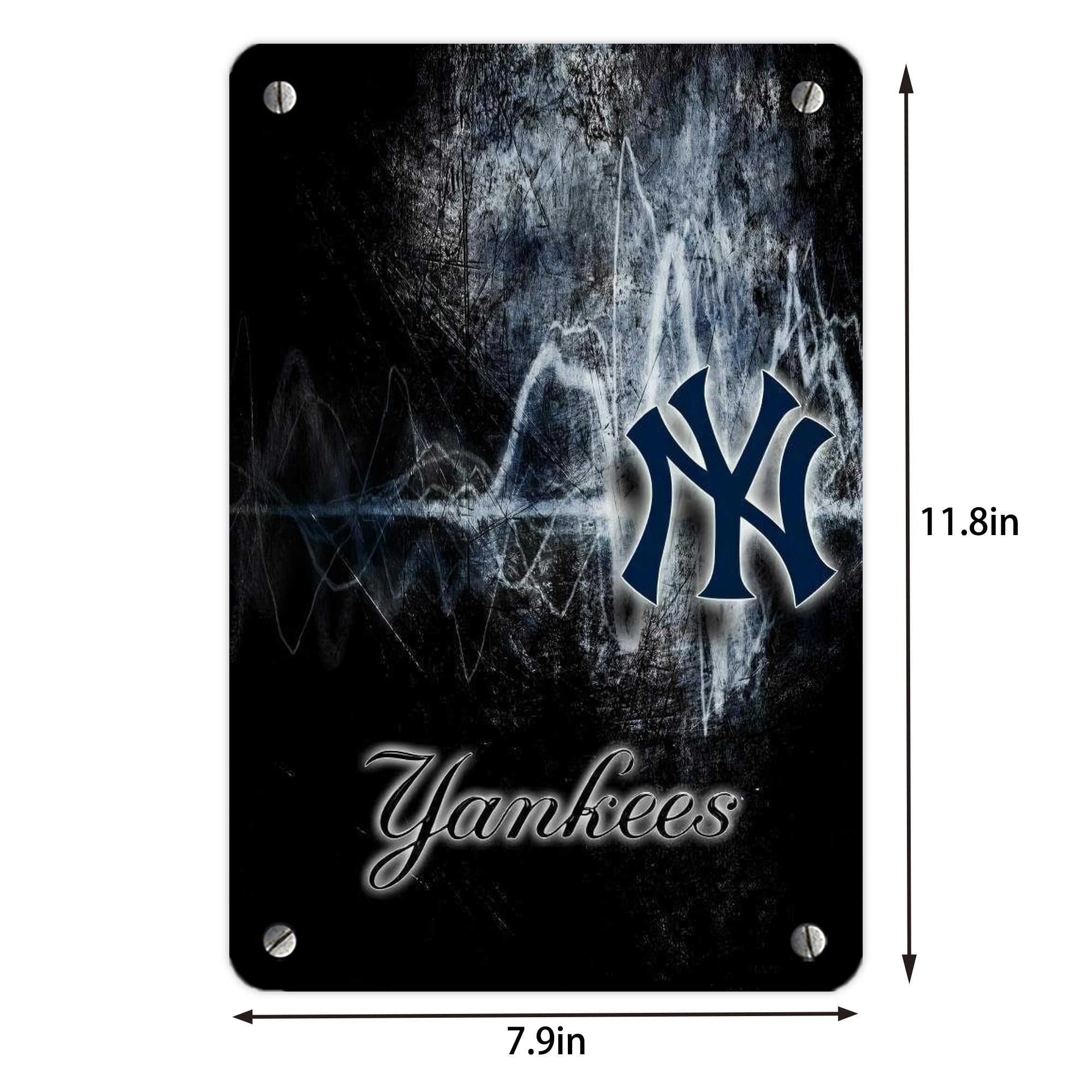 New York Yankees 146 Metal Tin Sign 8x12inch - High-Quality Full-Print Decorative Wall Art, Durable Rust-Resistant Metal Plaque For Living Room, Bedroom, Kitchen, Office, Bar Décor