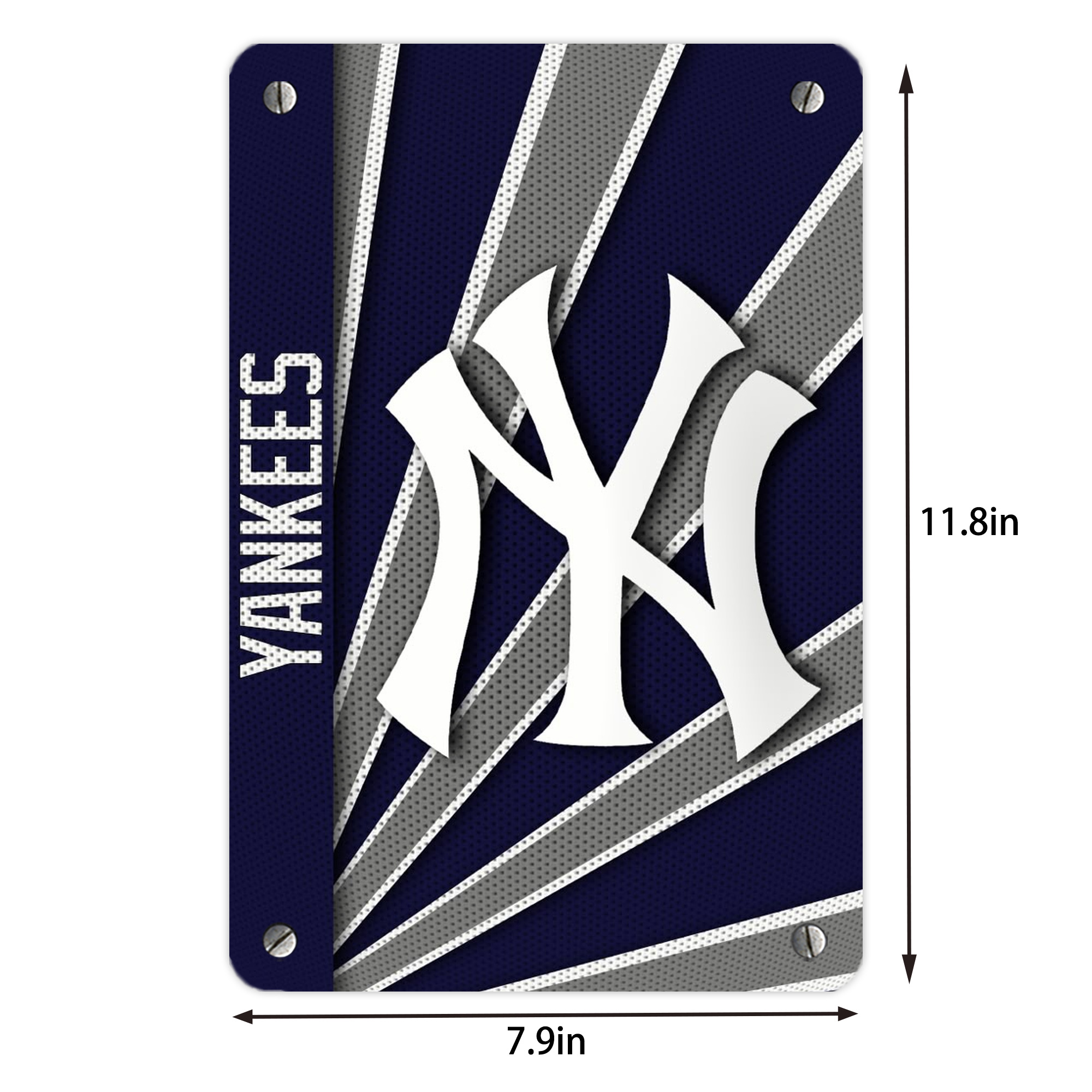 New York Yankees 168 Metal Tin Sign 8x12inch - High-Quality Full-Print Decorative Wall Art, Durable Rust-Resistant Metal Plaque For Living Room, Bedroom, Kitchen, Office, Bar Décor