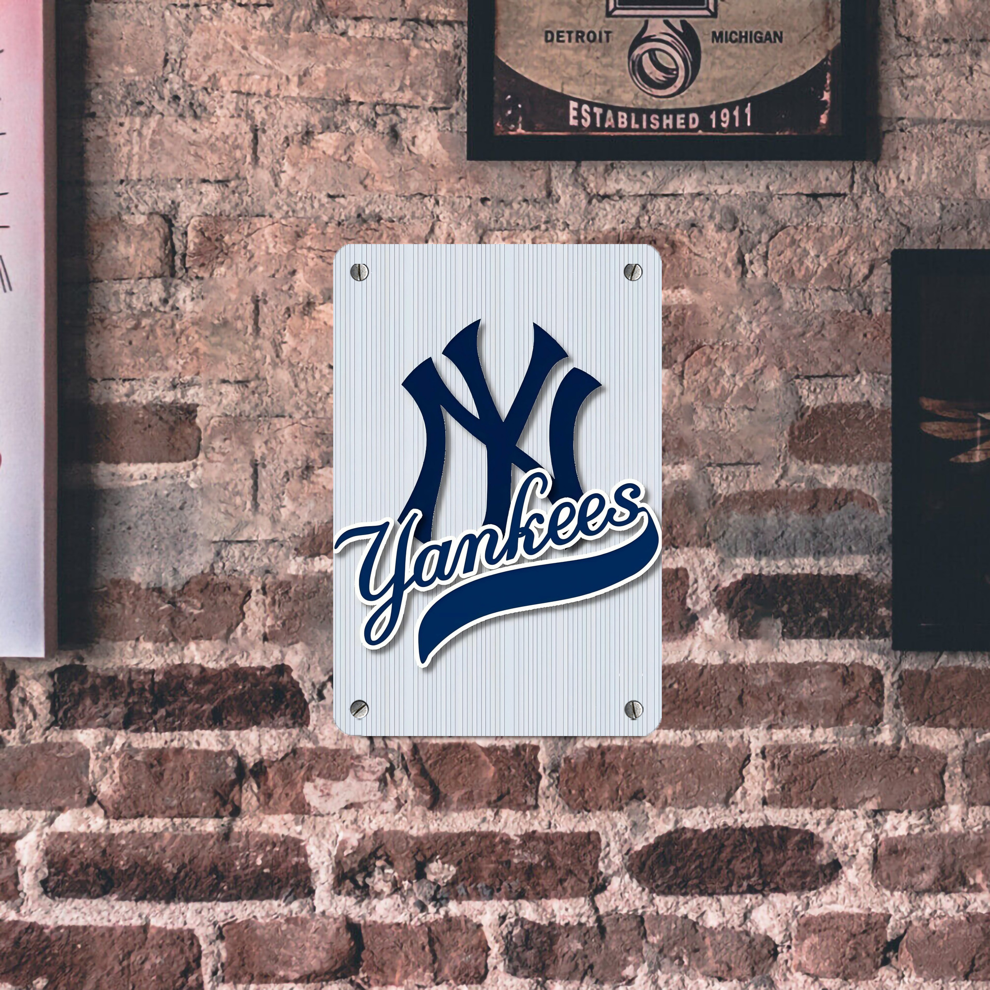 New York Yankees 151 Metal Tin Sign 8x12inch - High-Quality Full-Print Decorative Wall Art, Durable Rust-Resistant Metal Plaque For Living Room, Bedroom, Kitchen, Office, Bar Décor
