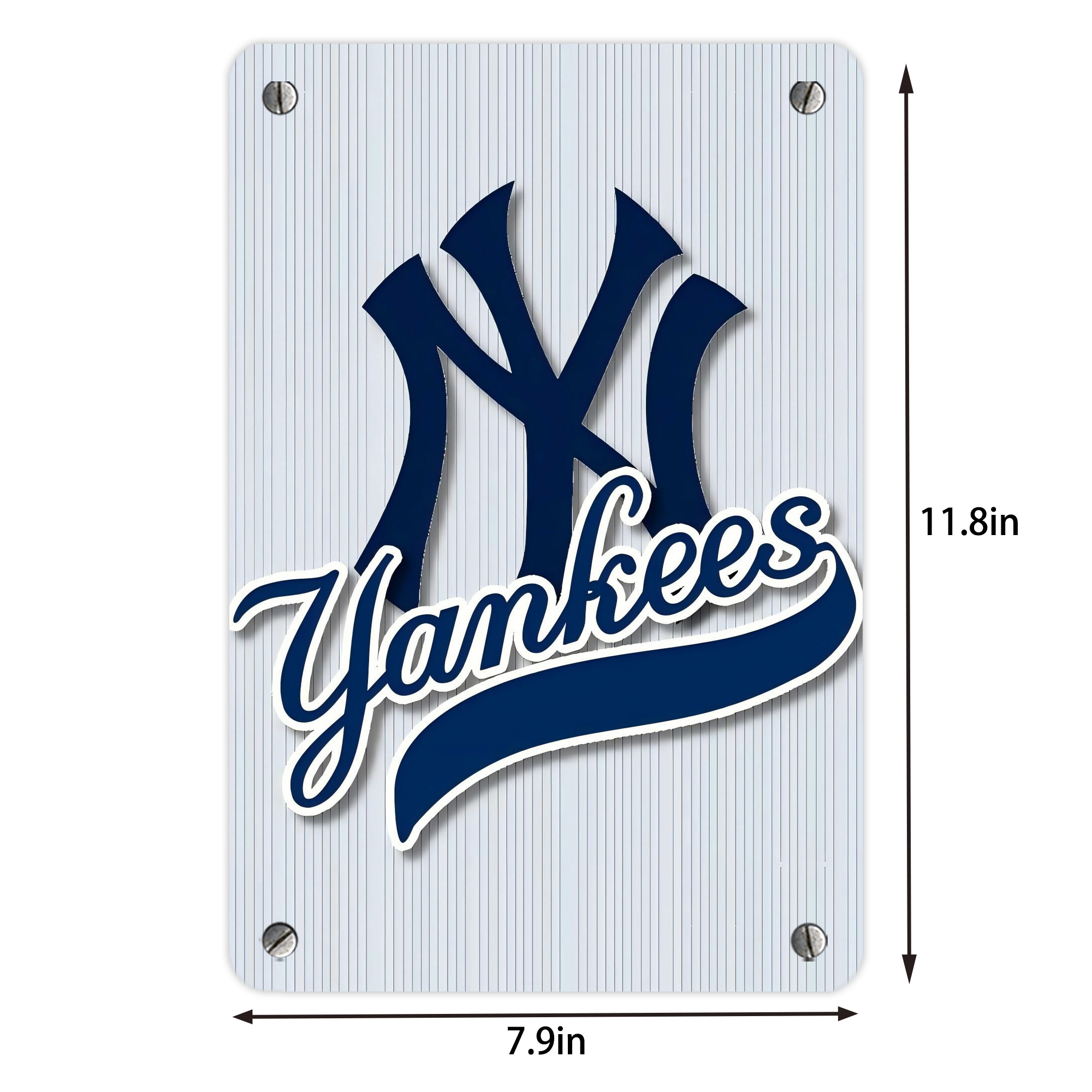 New York Yankees 151 Metal Tin Sign 8x12inch - High-Quality Full-Print Decorative Wall Art, Durable Rust-Resistant Metal Plaque For Living Room, Bedroom, Kitchen, Office, Bar Décor