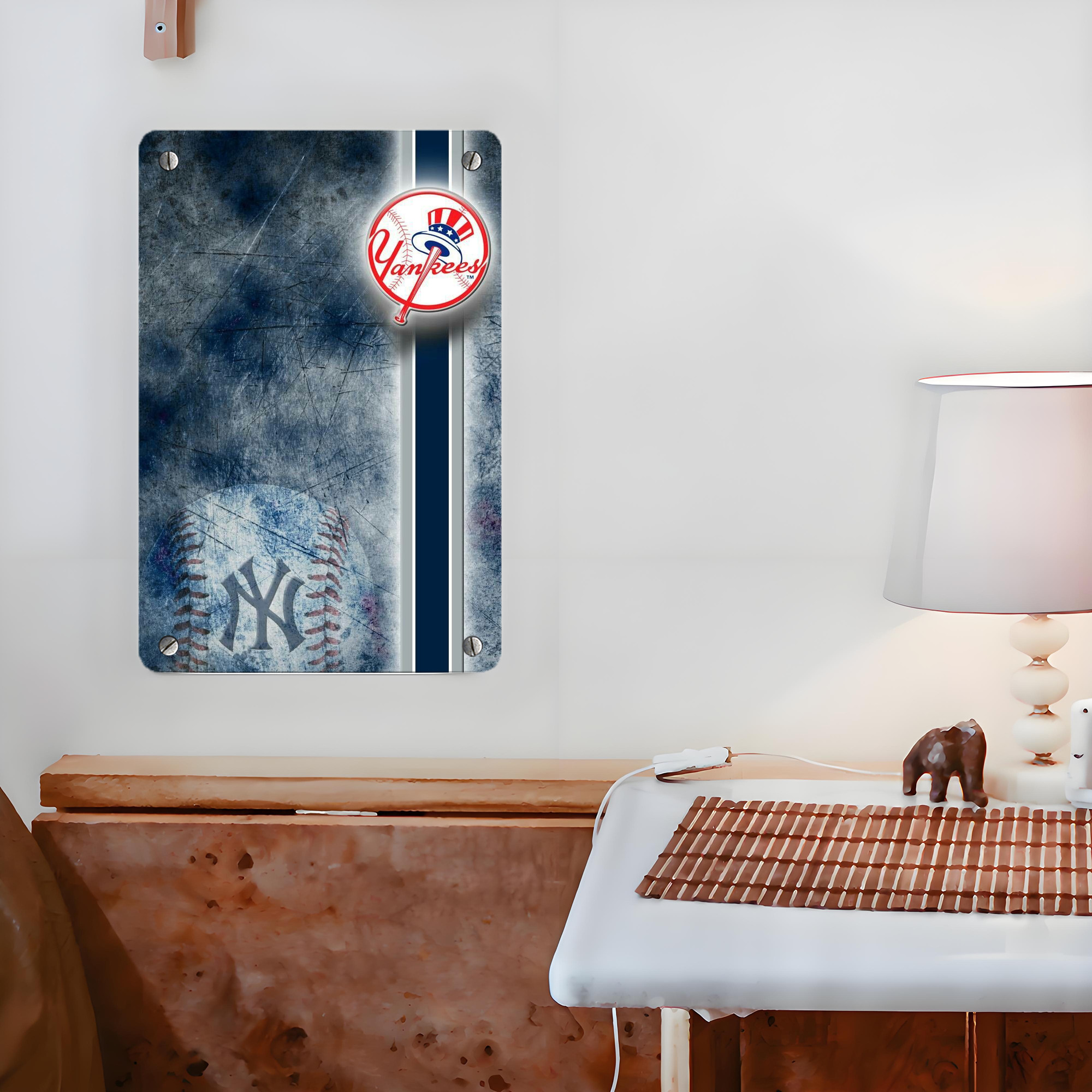 New York Yankees 150 Metal Tin Sign 8x12inch - High-Quality Full-Print Decorative Wall Art, Durable Rust-Resistant Metal Plaque For Living Room, Bedroom, Kitchen, Office, Bar Décor