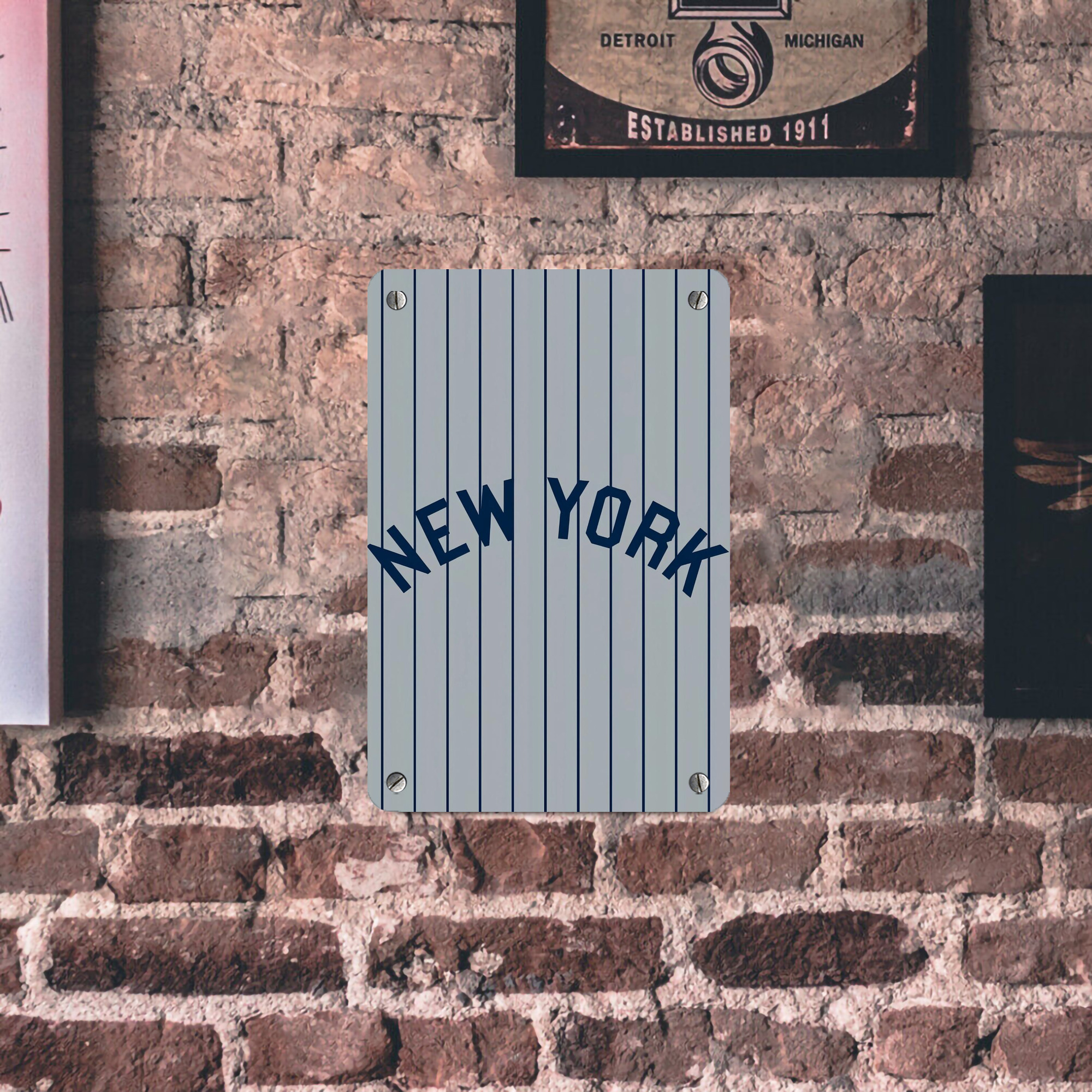 New York Yankees 159 Metal Tin Sign 8x12inch - High-Quality Full-Print Decorative Wall Art, Durable Rust-Resistant Metal Plaque For Living Room, Bedroom, Kitchen, Office, Bar Décor