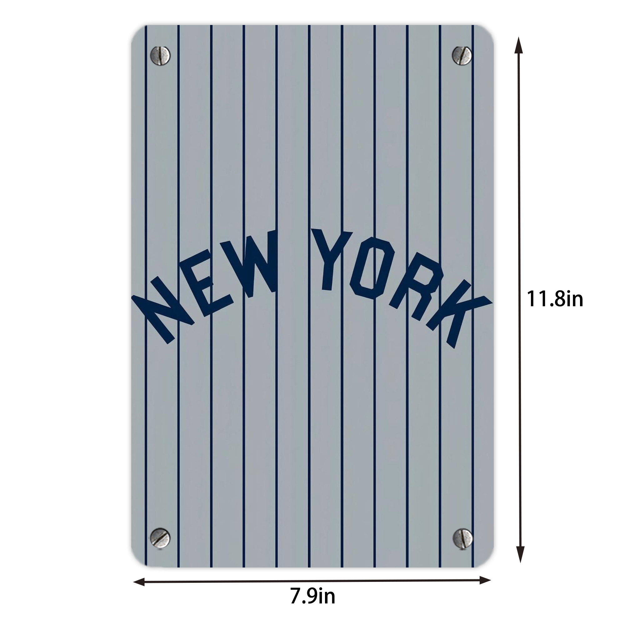New York Yankees 159 Metal Tin Sign 8x12inch - High-Quality Full-Print Decorative Wall Art, Durable Rust-Resistant Metal Plaque For Living Room, Bedroom, Kitchen, Office, Bar Décor