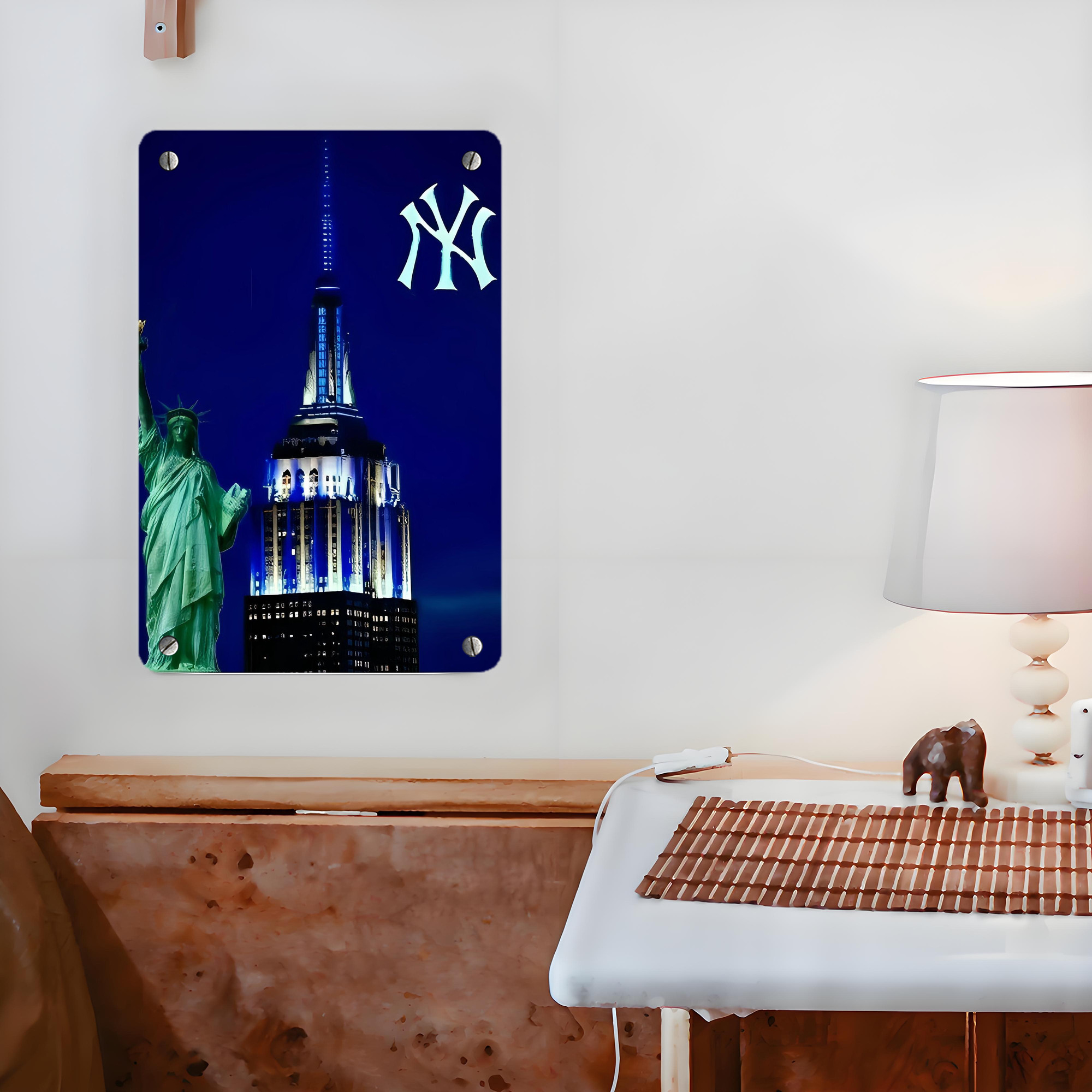 New York Yankees 175 Metal Tin Sign 8x12inch - High-Quality Full-Print Decorative Wall Art, Durable Rust-Resistant Metal Plaque For Living Room, Bedroom, Kitchen, Office, Bar Décor