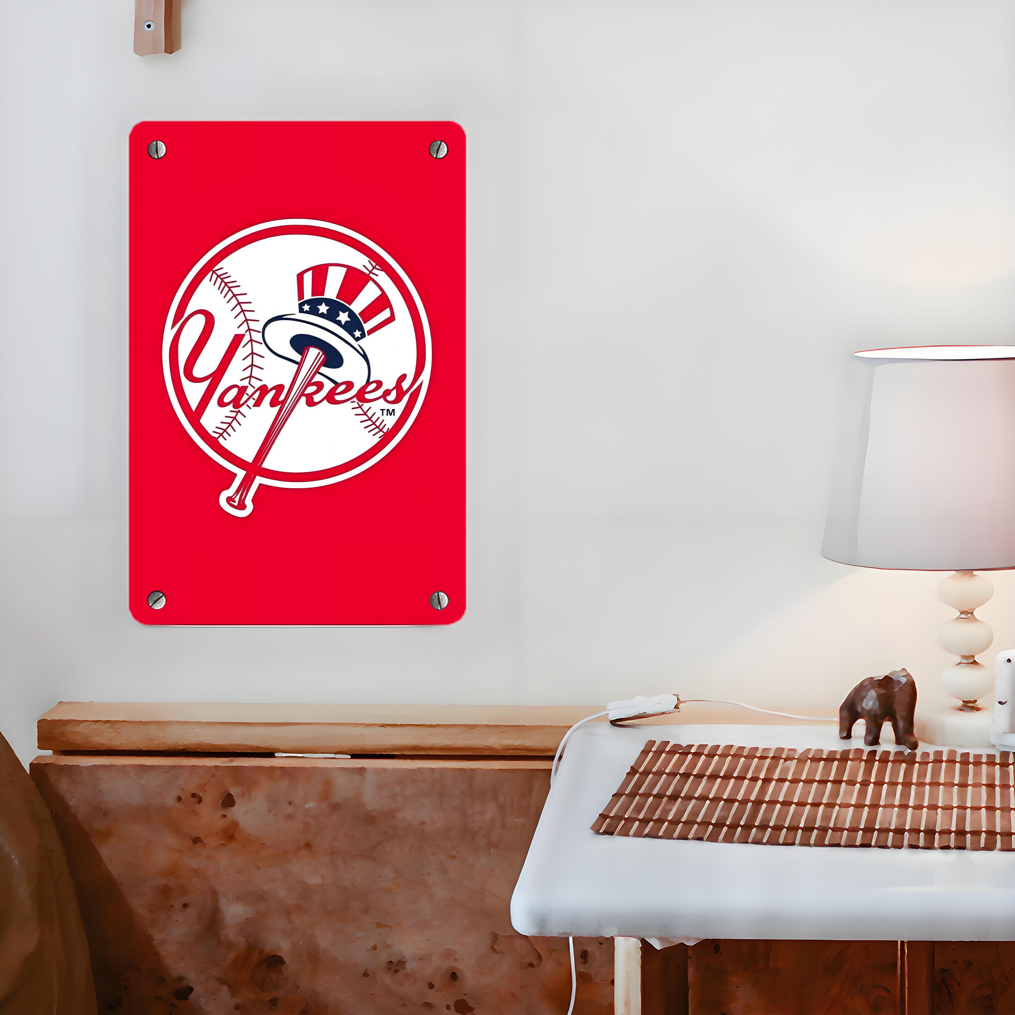 New York Yankees 165 Metal Tin Sign 8x12inch - High-Quality Full-Print Decorative Wall Art, Durable Rust-Resistant Metal Plaque For Living Room, Bedroom, Kitchen, Office, Bar Décor
