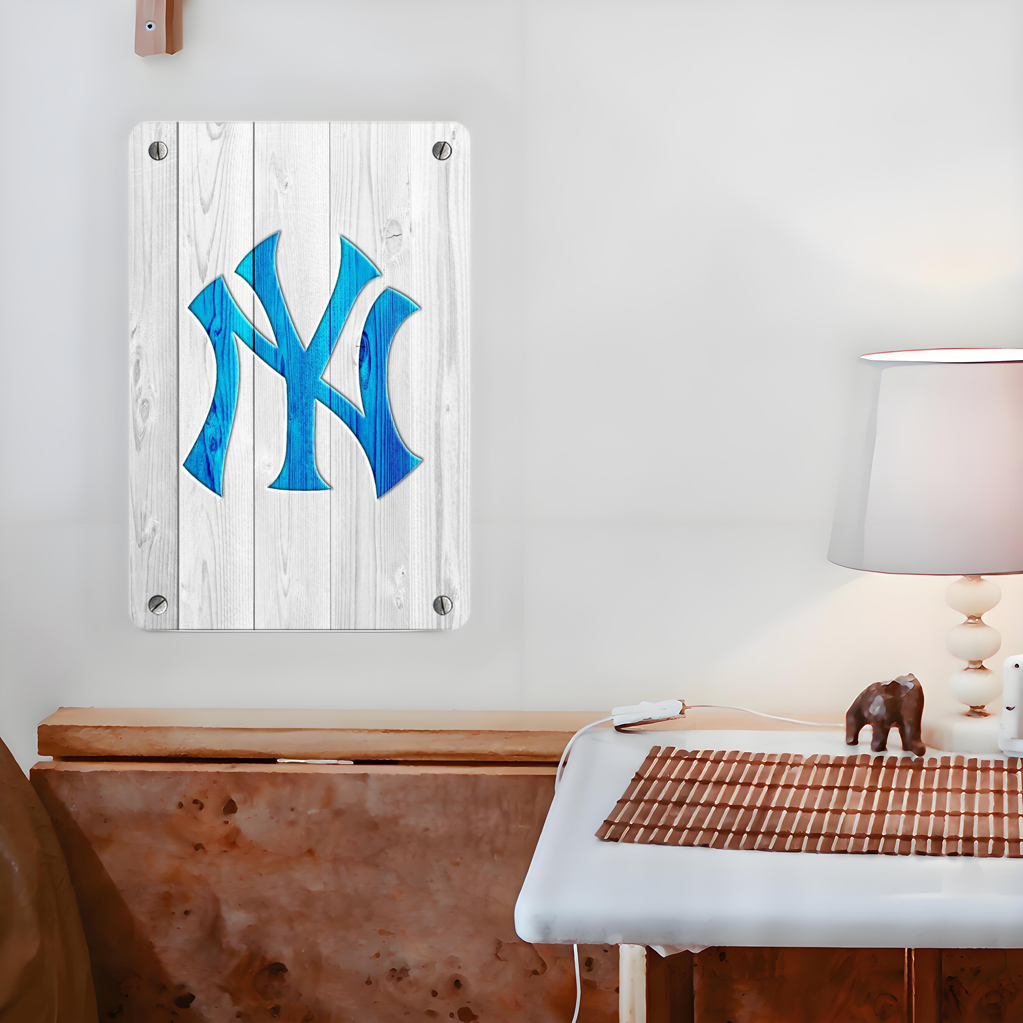 New York Yankees 156 Metal Tin Sign 8x12inch - High-Quality Full-Print Decorative Wall Art, Durable Rust-Resistant Metal Plaque For Living Room, Bedroom, Kitchen, Office, Bar Décor