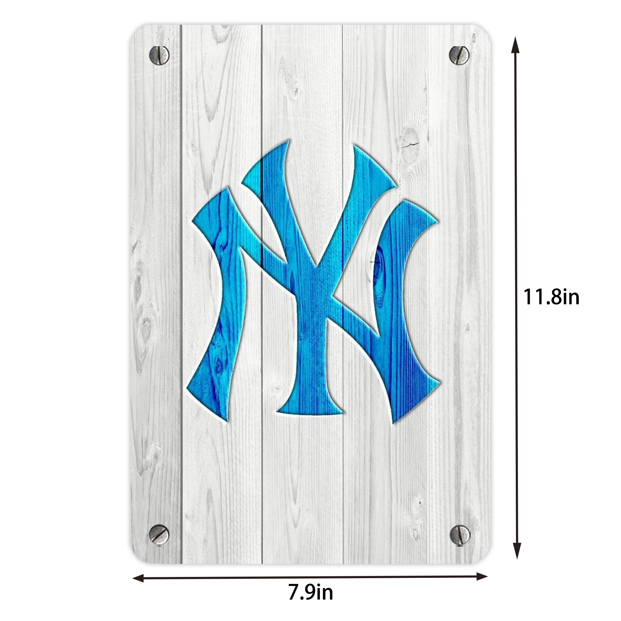 New York Yankees 156 Metal Tin Sign 8x12inch - High-Quality Full-Print Decorative Wall Art, Durable Rust-Resistant Metal Plaque For Living Room, Bedroom, Kitchen, Office, Bar Décor