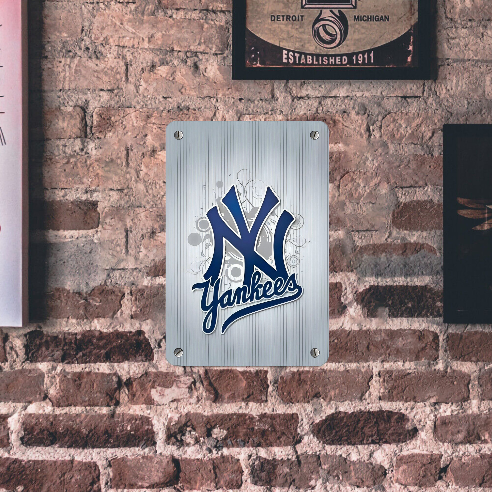 New York Yankees 181 Metal Tin Sign 8x12inch - High-Quality Full-Print Decorative Wall Art, Durable Rust-Resistant Metal Plaque For Living Room, Bedroom, Kitchen, Office, Bar Décor