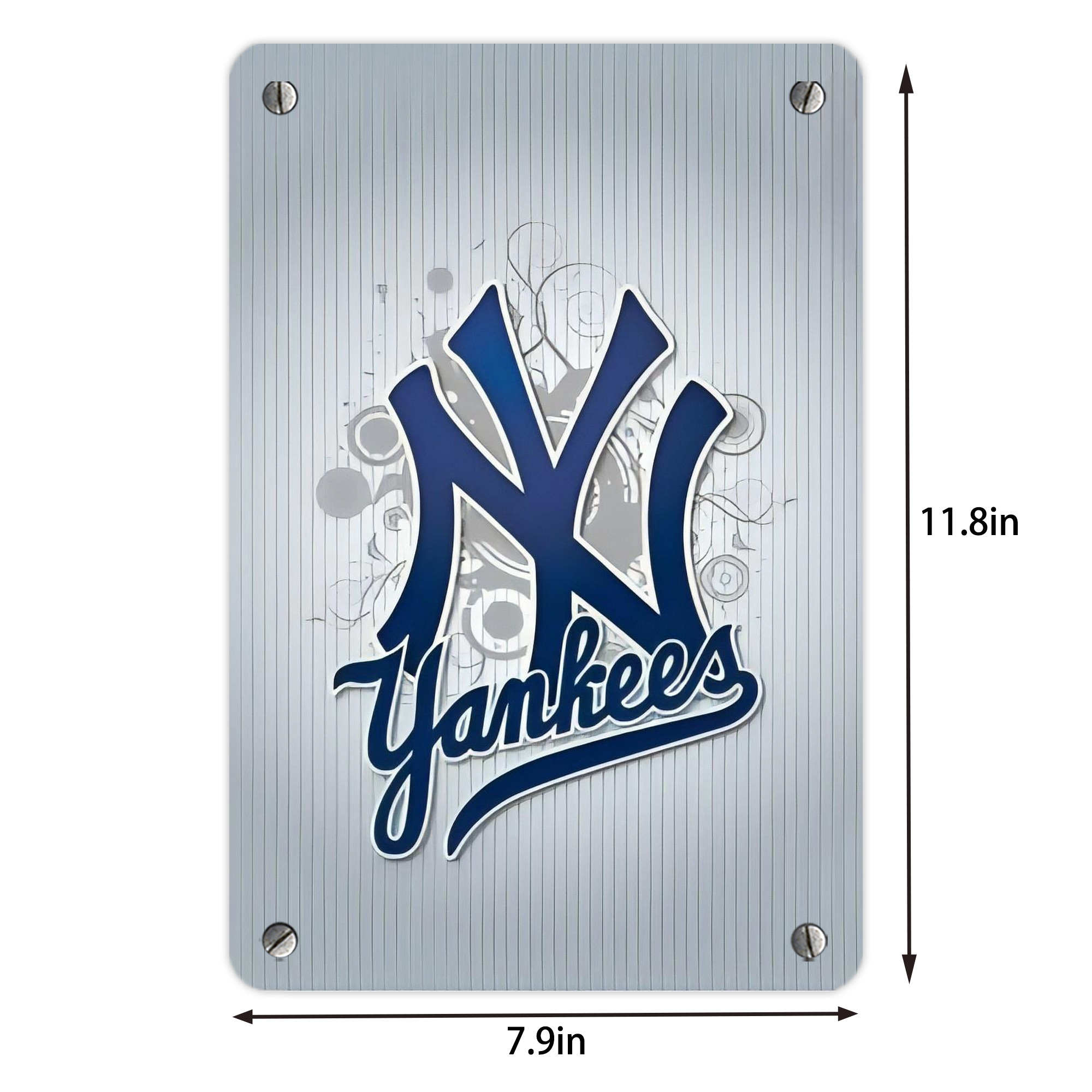 New York Yankees 181 Metal Tin Sign 8x12inch - High-Quality Full-Print Decorative Wall Art, Durable Rust-Resistant Metal Plaque For Living Room, Bedroom, Kitchen, Office, Bar Décor