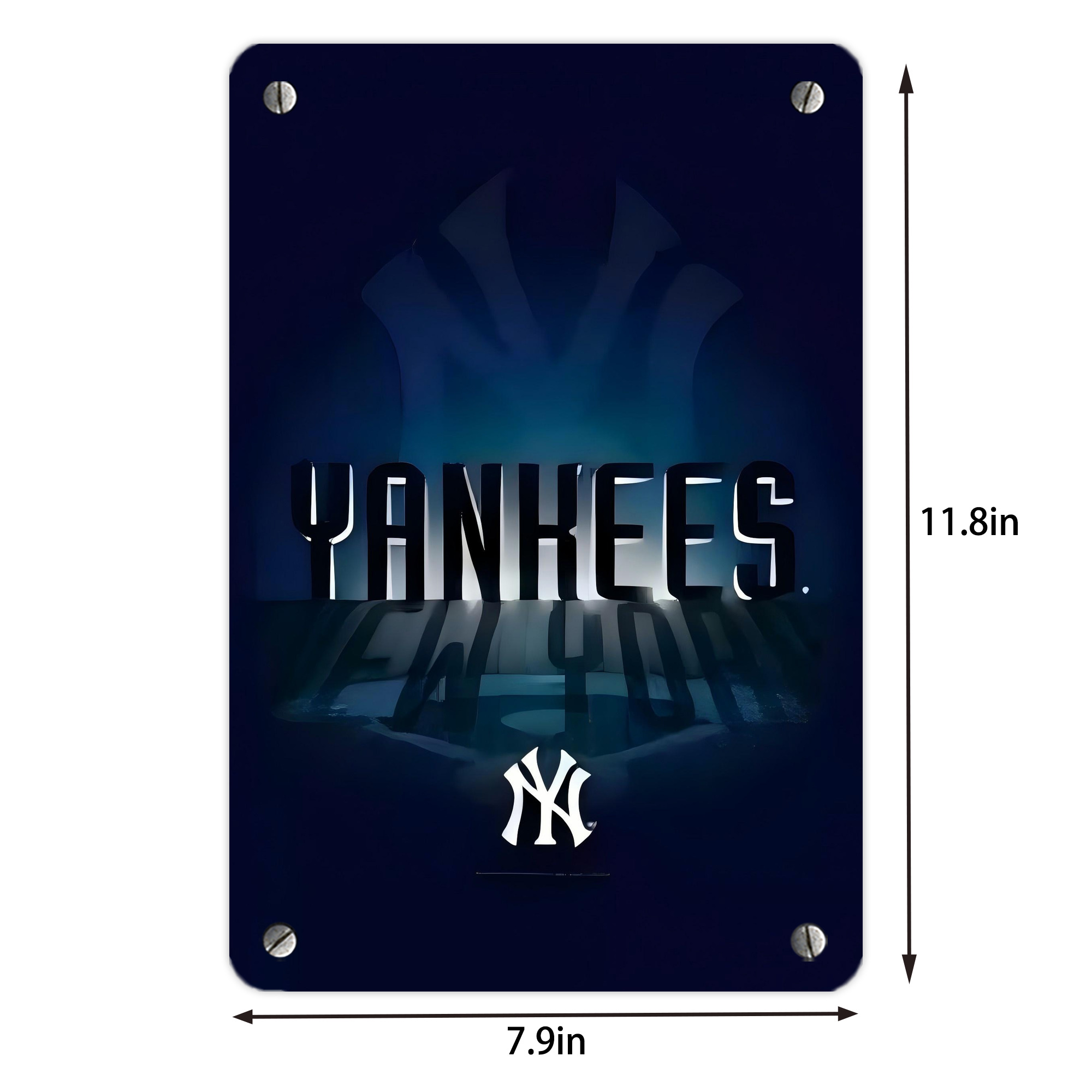 New York Yankees 160 Metal Tin Sign 8x12inch - High-Quality Full-Print Decorative Wall Art, Durable Rust-Resistant Metal Plaque For Living Room, Bedroom, Kitchen, Office, Bar Décor