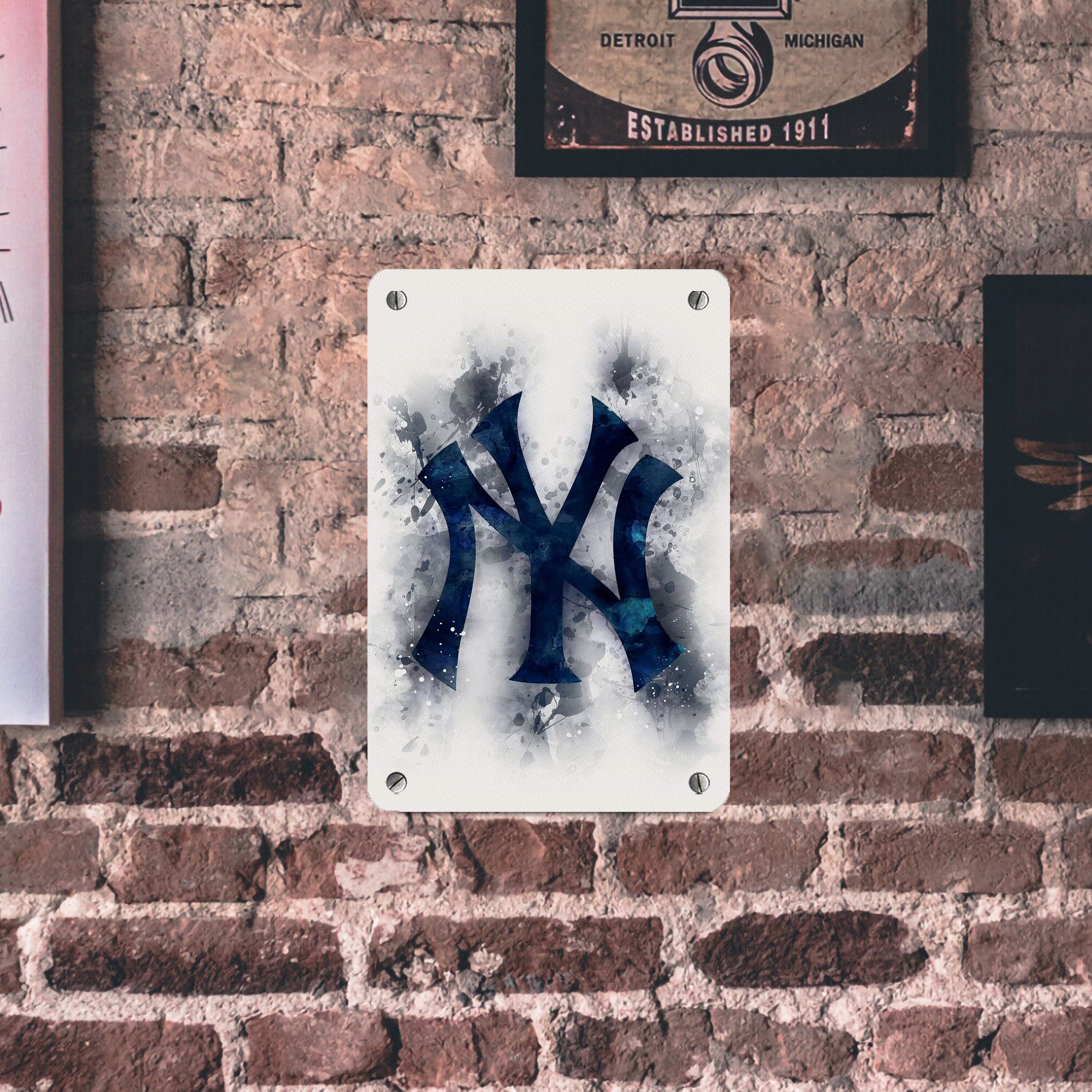 New York Yankees 170 Metal Tin Sign 8x12inch - High-Quality Full-Print Decorative Wall Art, Durable Rust-Resistant Metal Plaque For Living Room, Bedroom, Kitchen, Office, Bar Décor