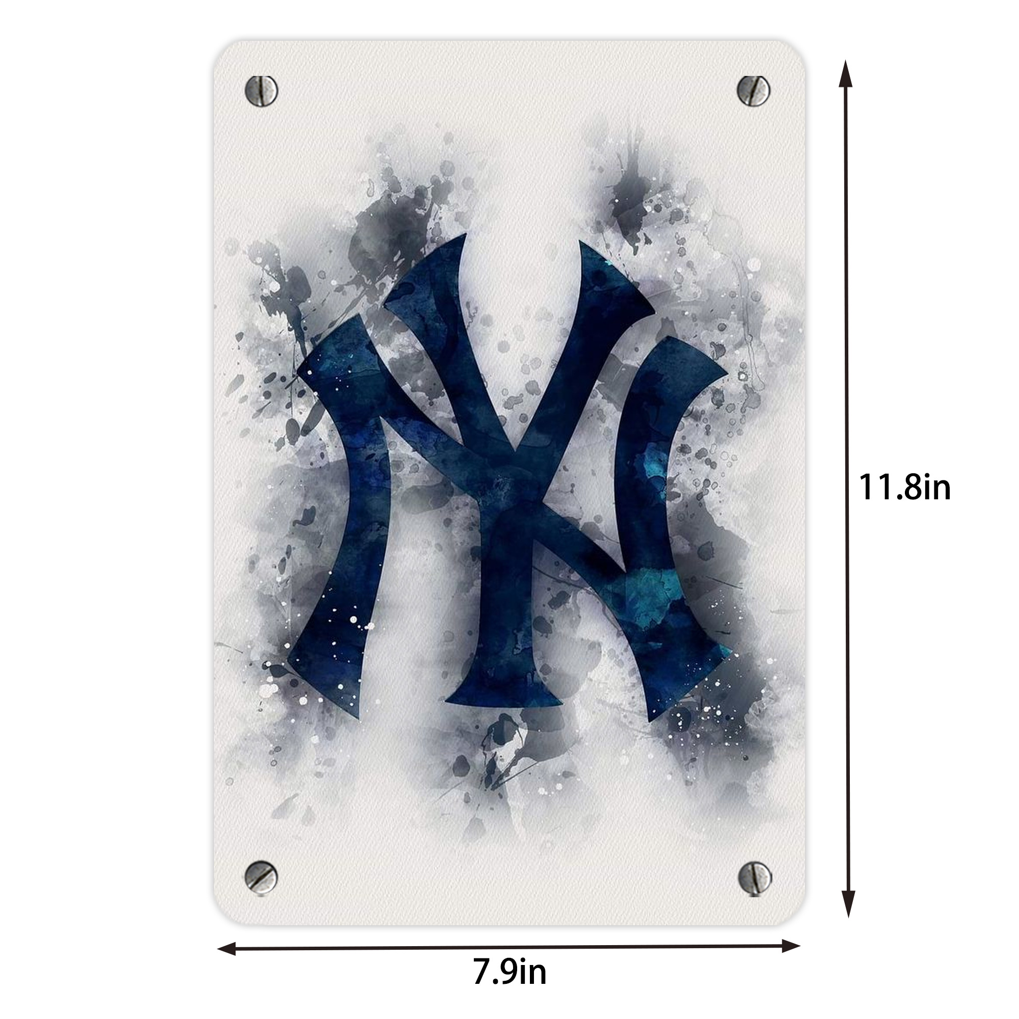 New York Yankees 170 Metal Tin Sign 8x12inch - High-Quality Full-Print Decorative Wall Art, Durable Rust-Resistant Metal Plaque For Living Room, Bedroom, Kitchen, Office, Bar Décor