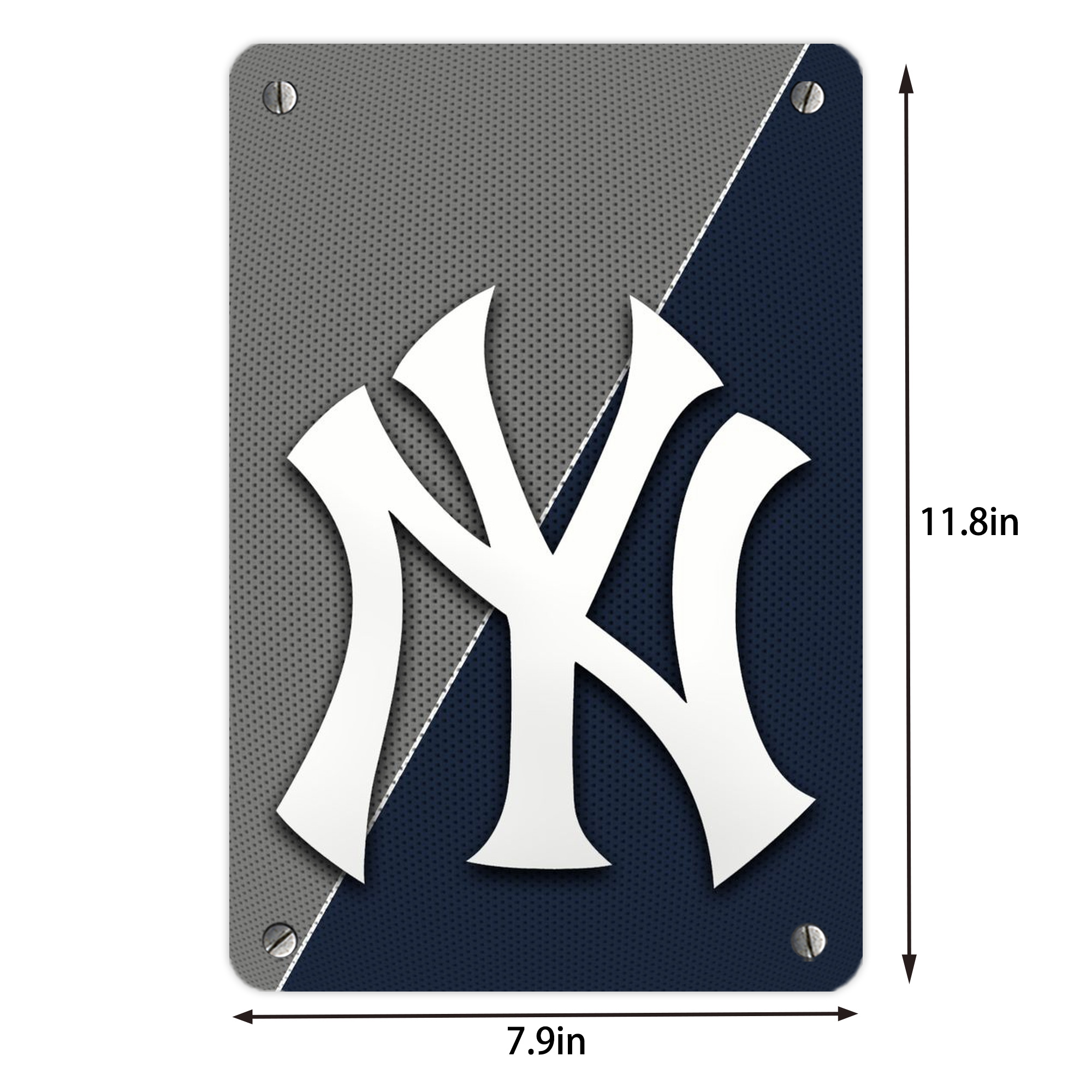 New York Yankees 177 Metal Tin Sign 8x12inch - High-Quality Full-Print Decorative Wall Art, Durable Rust-Resistant Metal Plaque For Living Room, Bedroom, Kitchen, Office, Bar Décor