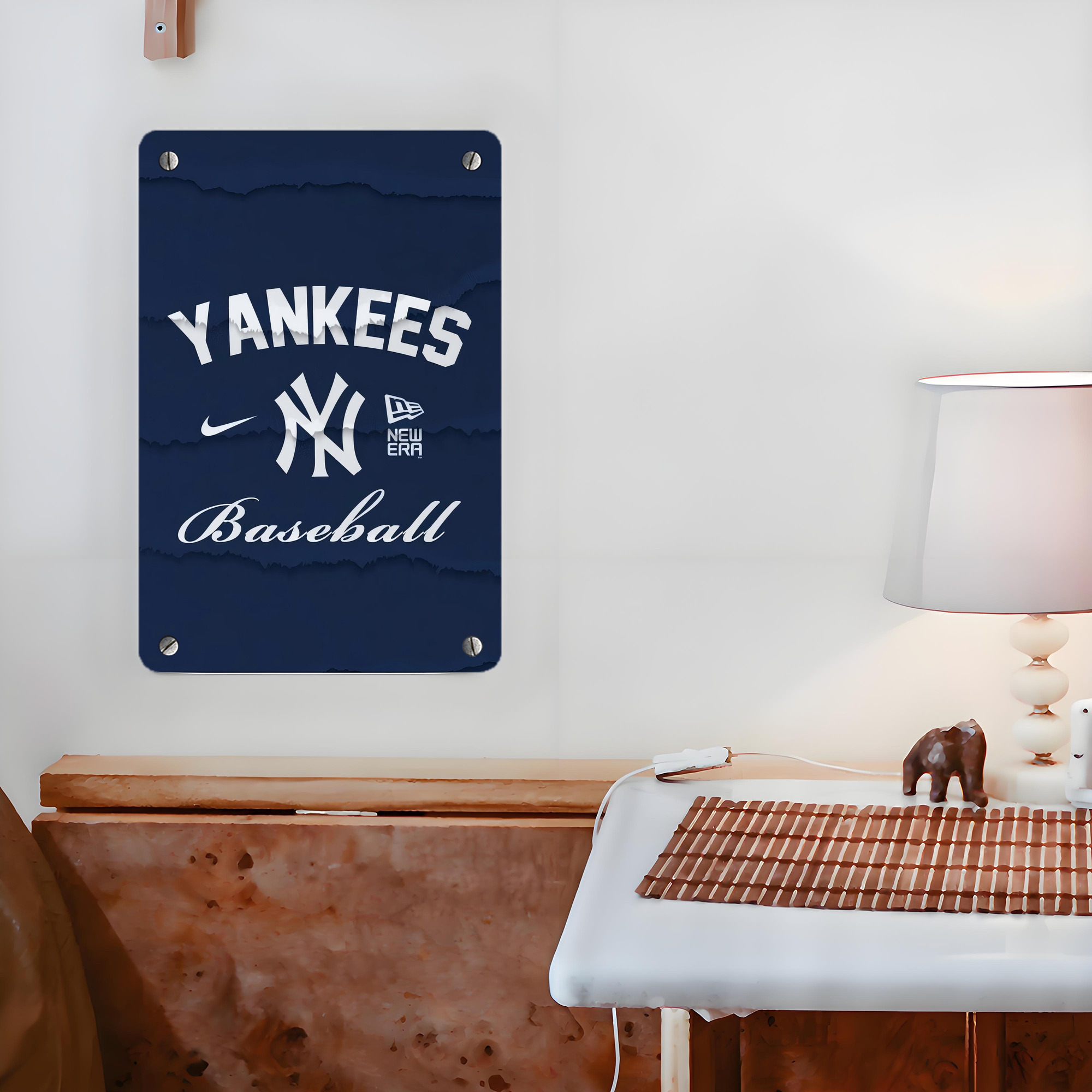 New York Yankees 167 Metal Tin Sign 8x12inch - High-Quality Full-Print Decorative Wall Art, Durable Rust-Resistant Metal Plaque For Living Room, Bedroom, Kitchen, Office, Bar Décor