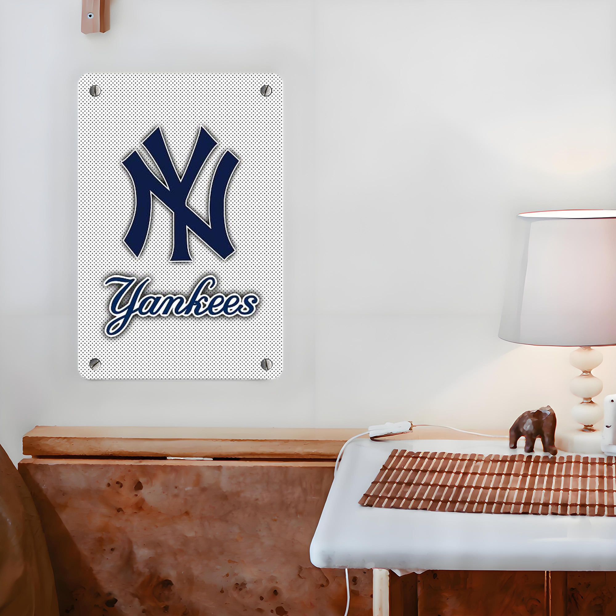 New York Yankees 192 Metal Tin Sign 8x12inch - High-Quality Full-Print Decorative Wall Art, Durable Rust-Resistant Metal Plaque For Living Room, Bedroom, Kitchen, Office, Bar Décor