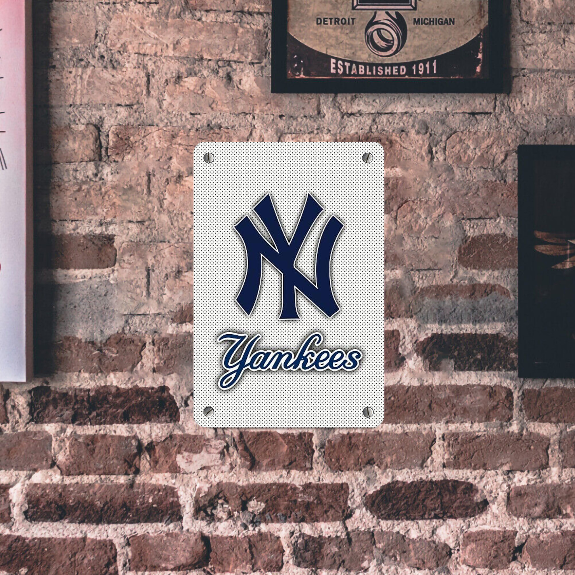 New York Yankees 192 Metal Tin Sign 8x12inch - High-Quality Full-Print Decorative Wall Art, Durable Rust-Resistant Metal Plaque For Living Room, Bedroom, Kitchen, Office, Bar Décor