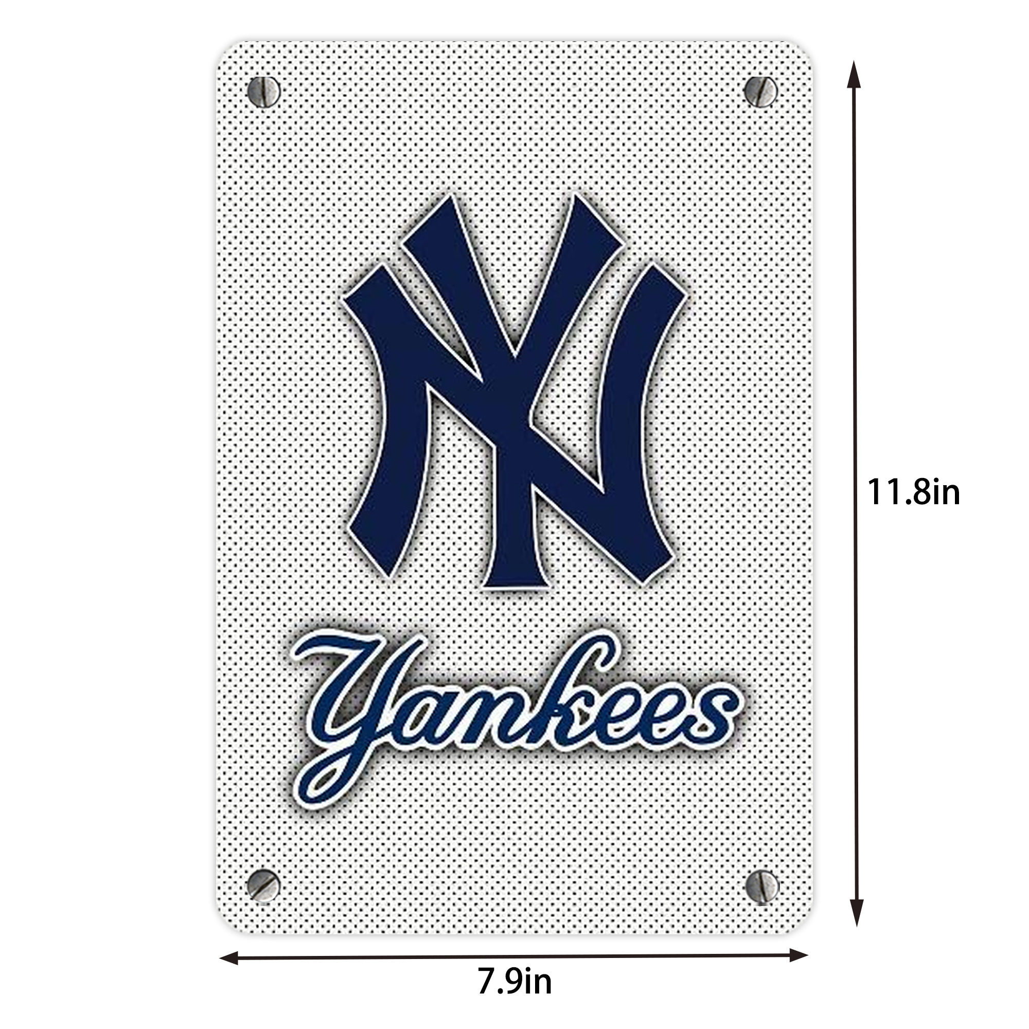 New York Yankees 192 Metal Tin Sign 8x12inch - High-Quality Full-Print Decorative Wall Art, Durable Rust-Resistant Metal Plaque For Living Room, Bedroom, Kitchen, Office, Bar Décor