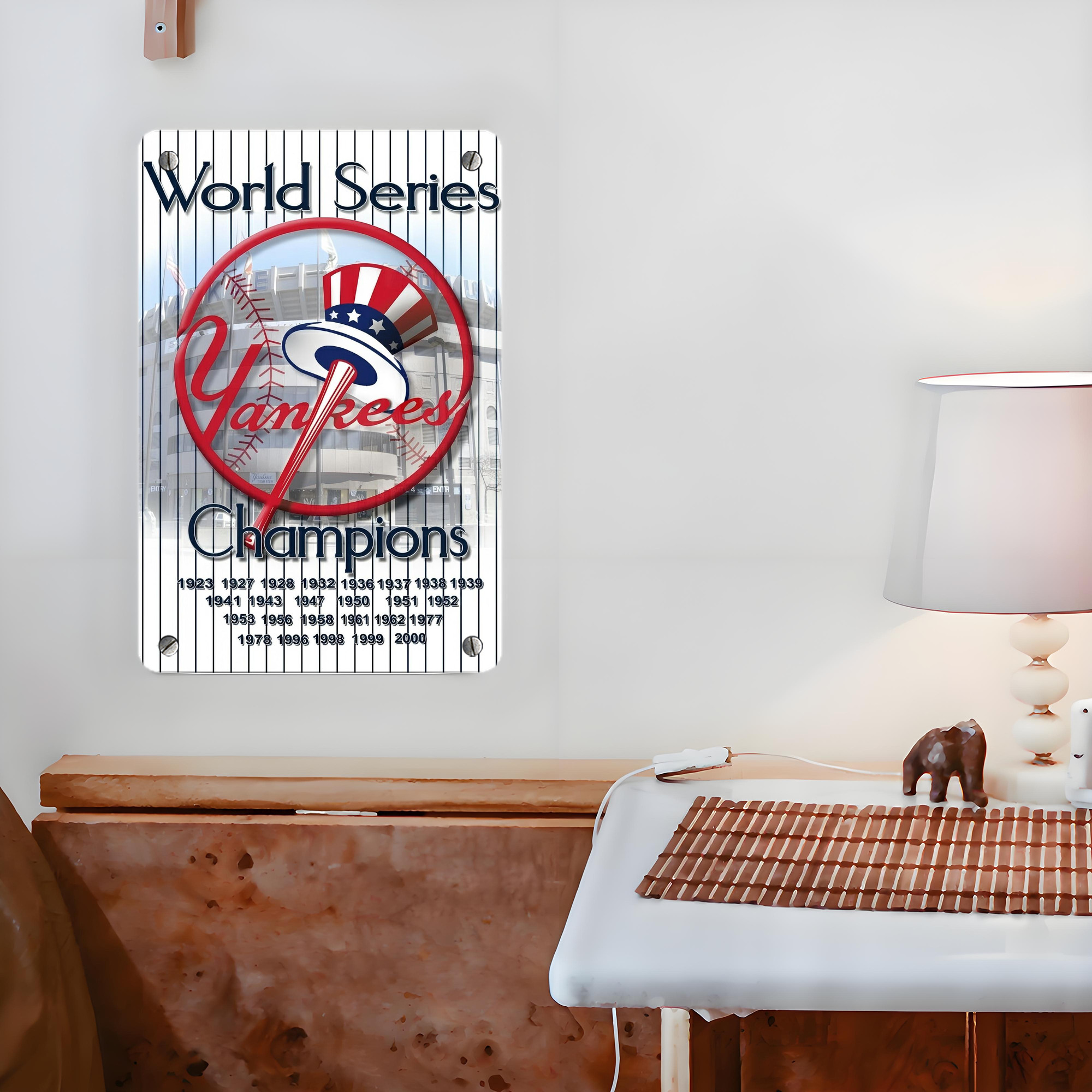 New York Yankees 184 Metal Tin Sign 8x12inch - High-Quality Full-Print Decorative Wall Art, Durable Rust-Resistant Metal Plaque For Living Room, Bedroom, Kitchen, Office, Bar Décor
