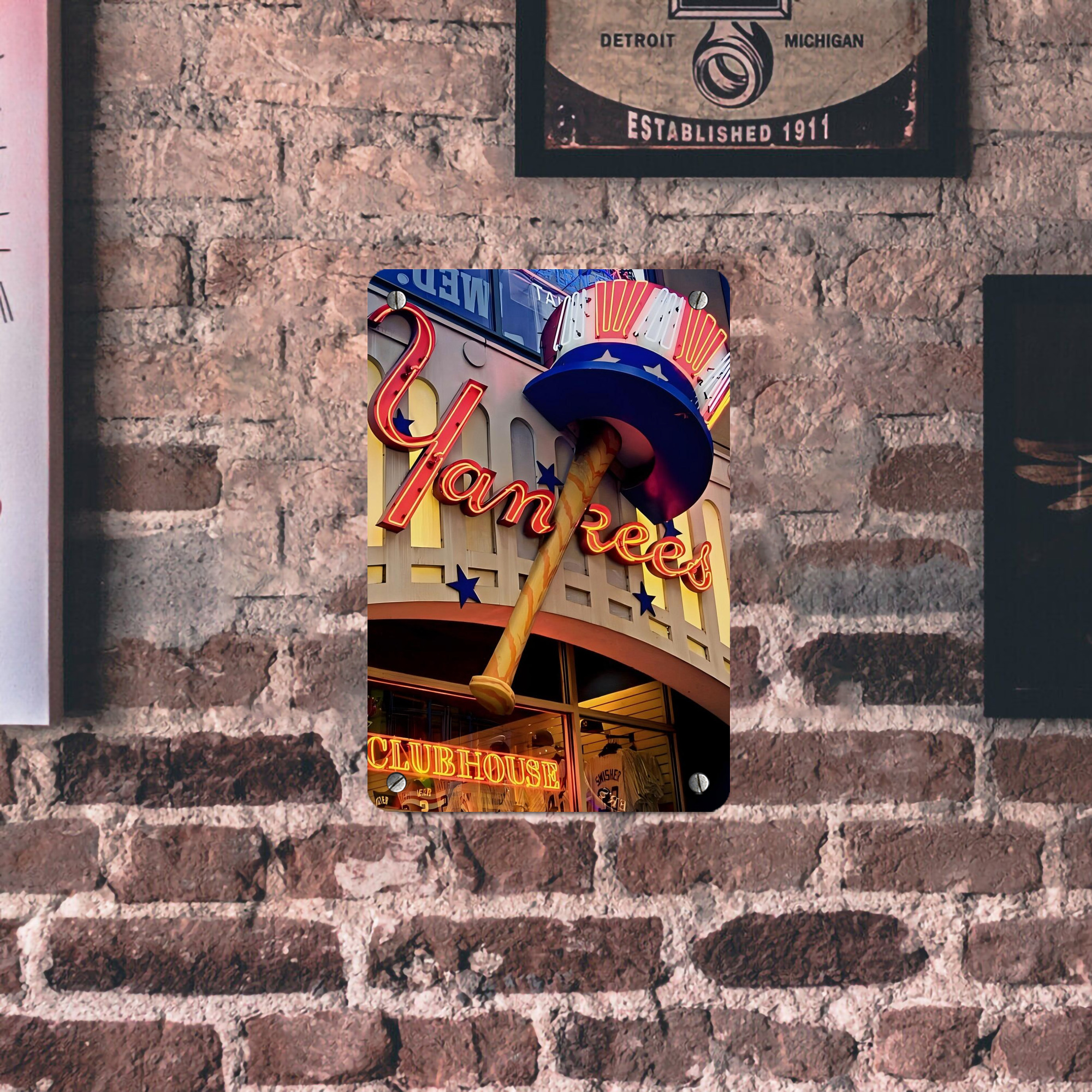 New York Yankees 178 Metal Tin Sign 8x12inch - High-Quality Full-Print Decorative Wall Art, Durable Rust-Resistant Metal Plaque For Living Room, Bedroom, Kitchen, Office, Bar Décor