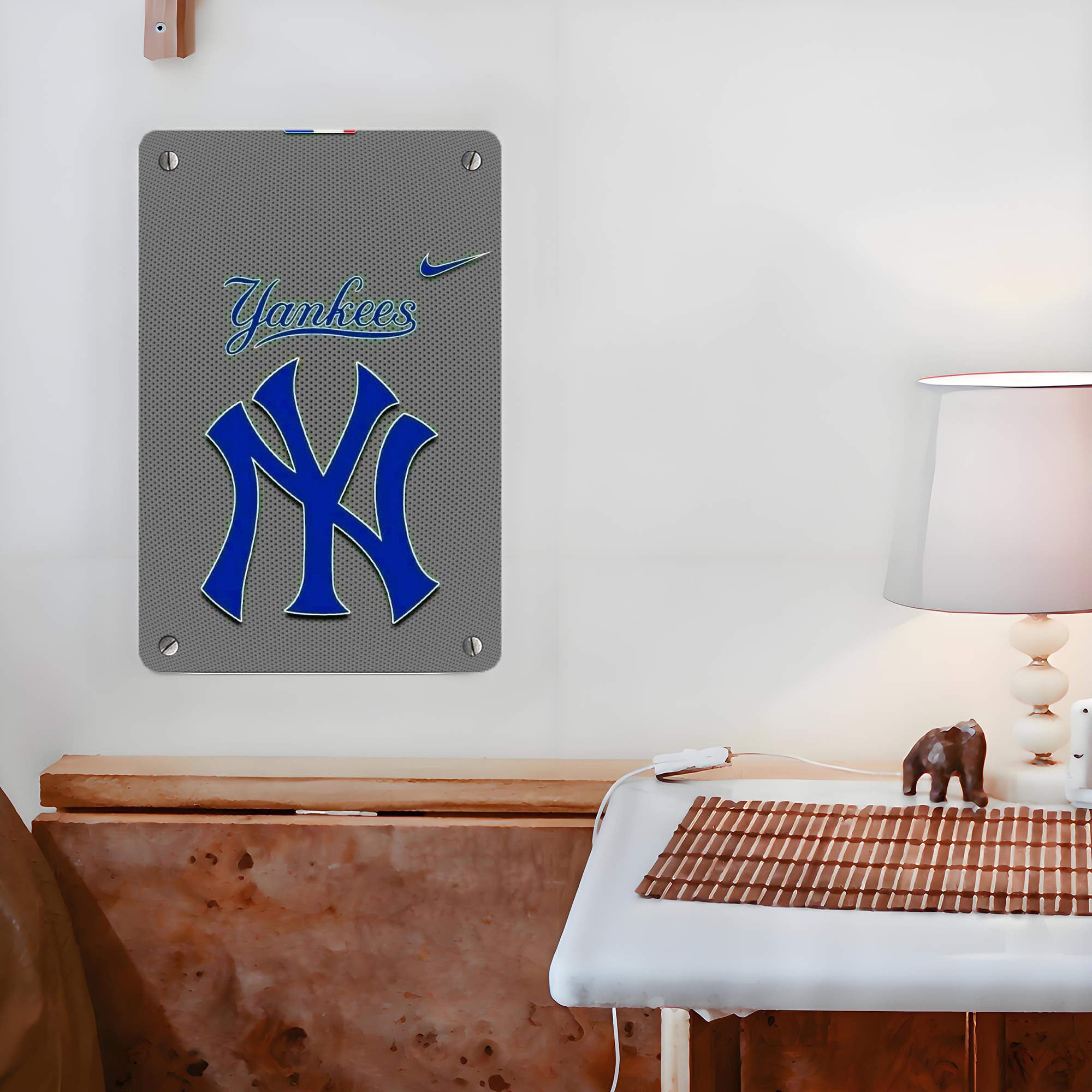 New York Yankees 180 Metal Tin Sign 8x12inch - High-Quality Full-Print Decorative Wall Art, Durable Rust-Resistant Metal Plaque For Living Room, Bedroom, Kitchen, Office, Bar Décor
