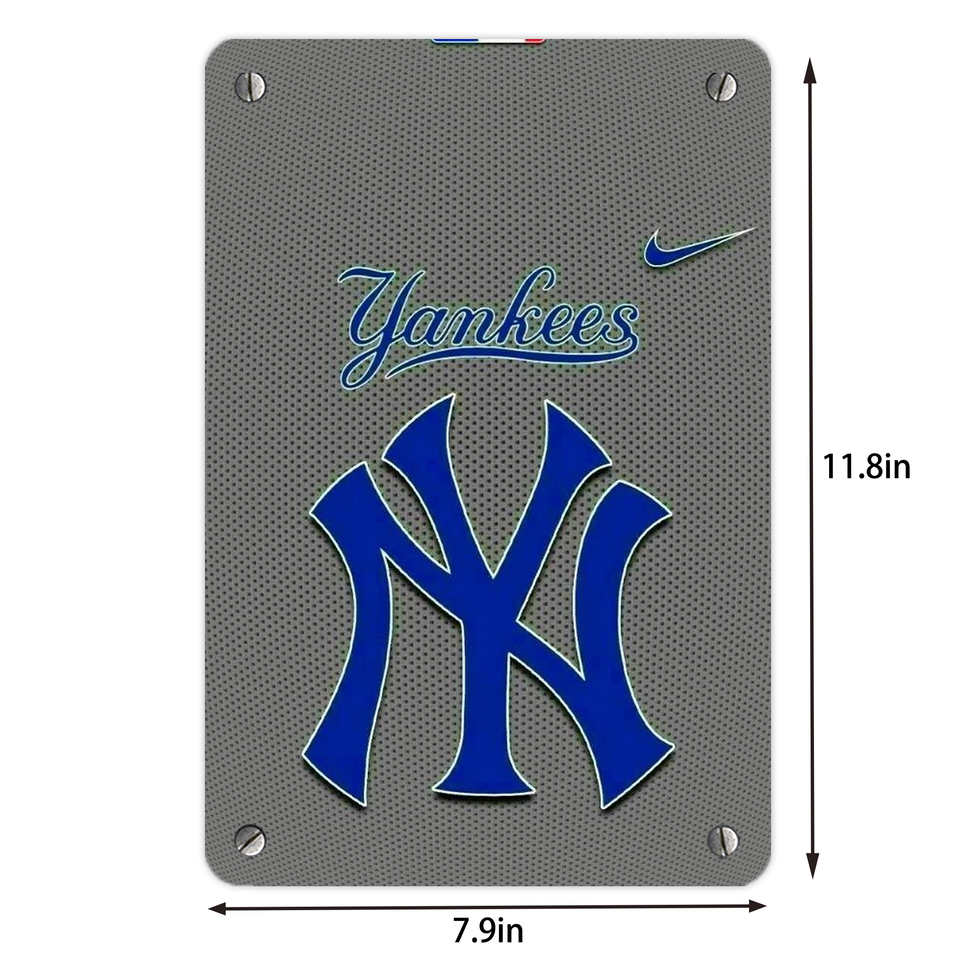 New York Yankees 180 Metal Tin Sign 8x12inch - High-Quality Full-Print Decorative Wall Art, Durable Rust-Resistant Metal Plaque For Living Room, Bedroom, Kitchen, Office, Bar Décor