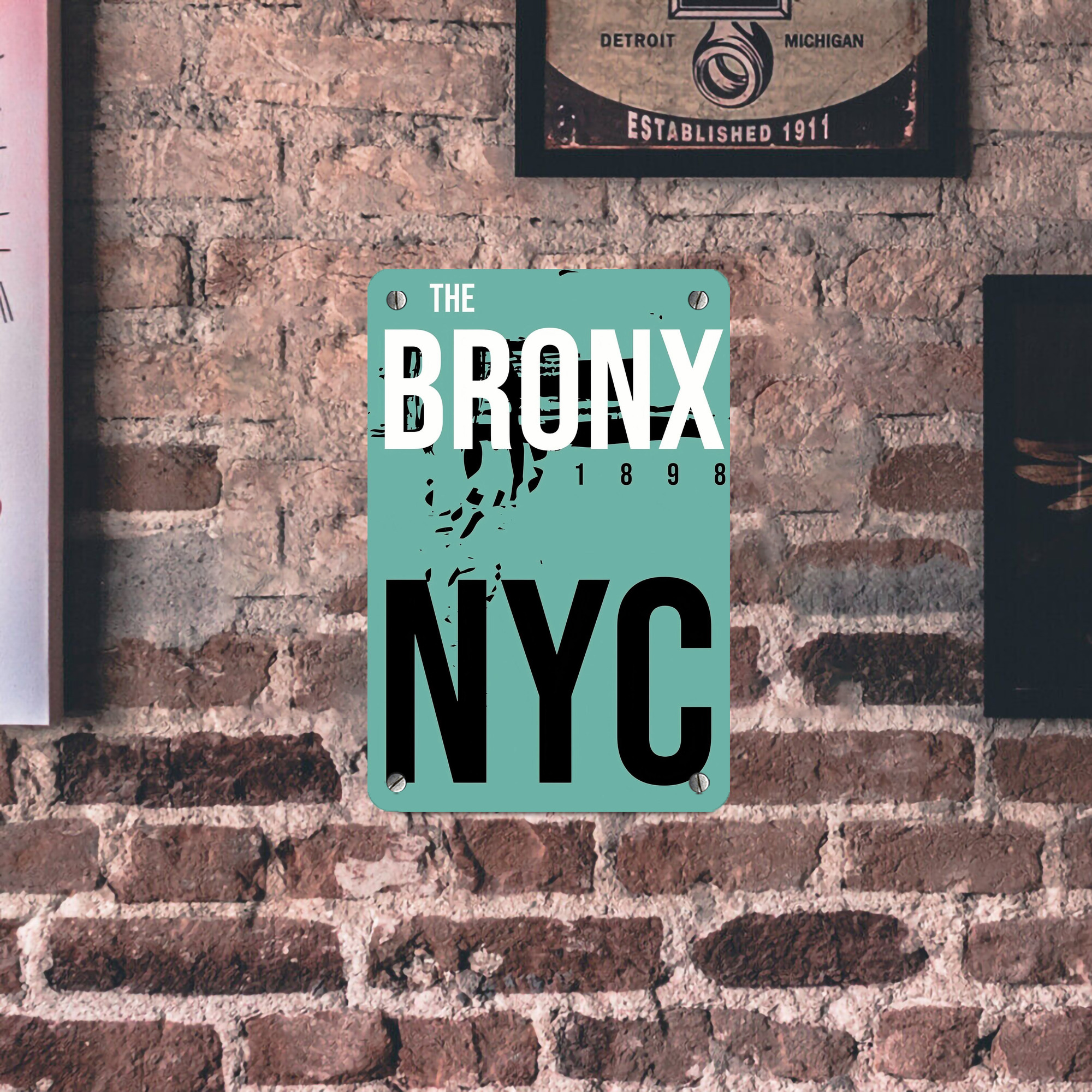 New York Yankees 186 Metal Tin Sign 8x12inch - High-Quality Full-Print Decorative Wall Art, Durable Rust-Resistant Metal Plaque For Living Room, Bedroom, Kitchen, Office, Bar Décor