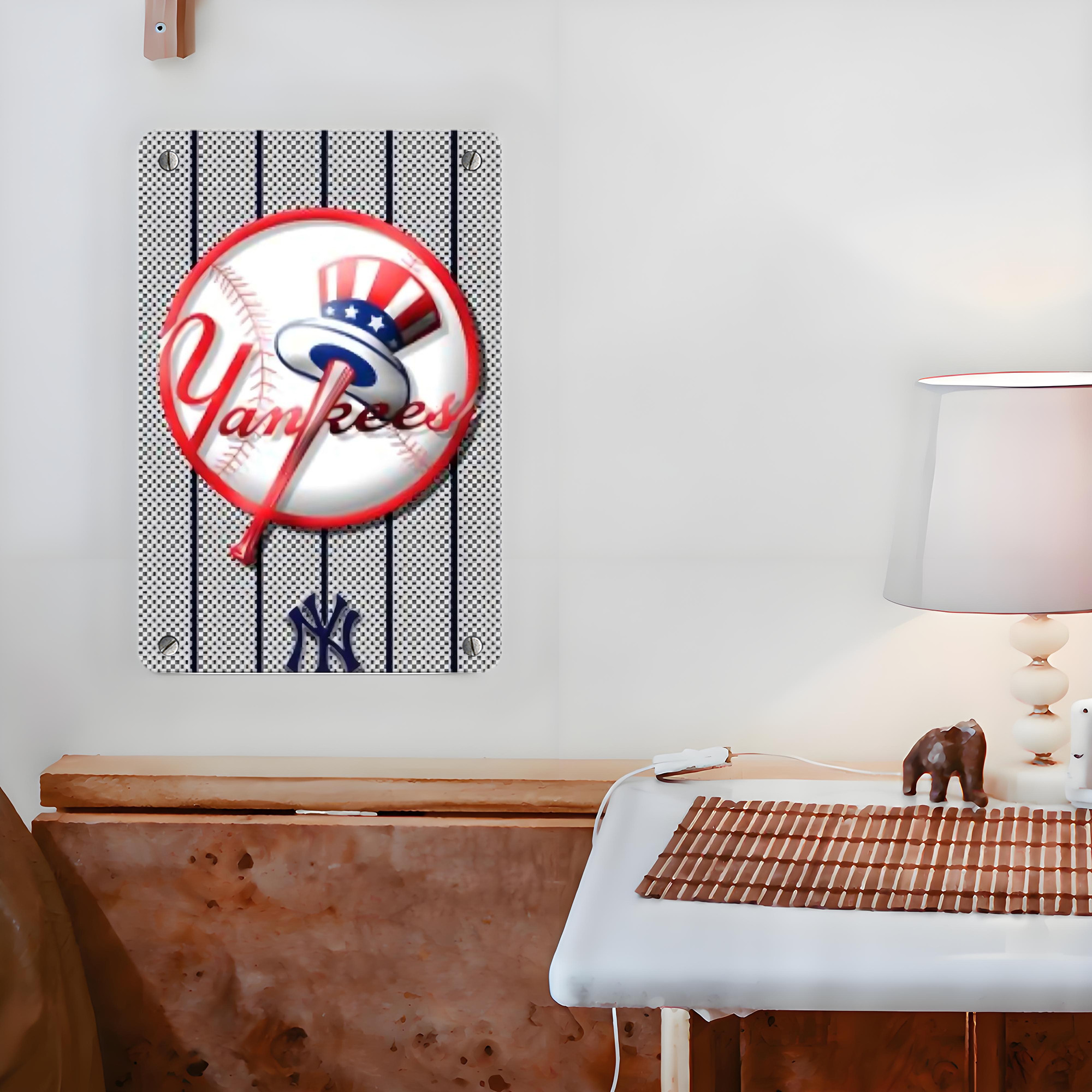 New York Yankees 191 Metal Tin Sign 8x12inch - High-Quality Full-Print Decorative Wall Art, Durable Rust-Resistant Metal Plaque For Living Room, Bedroom, Kitchen, Office, Bar Décor