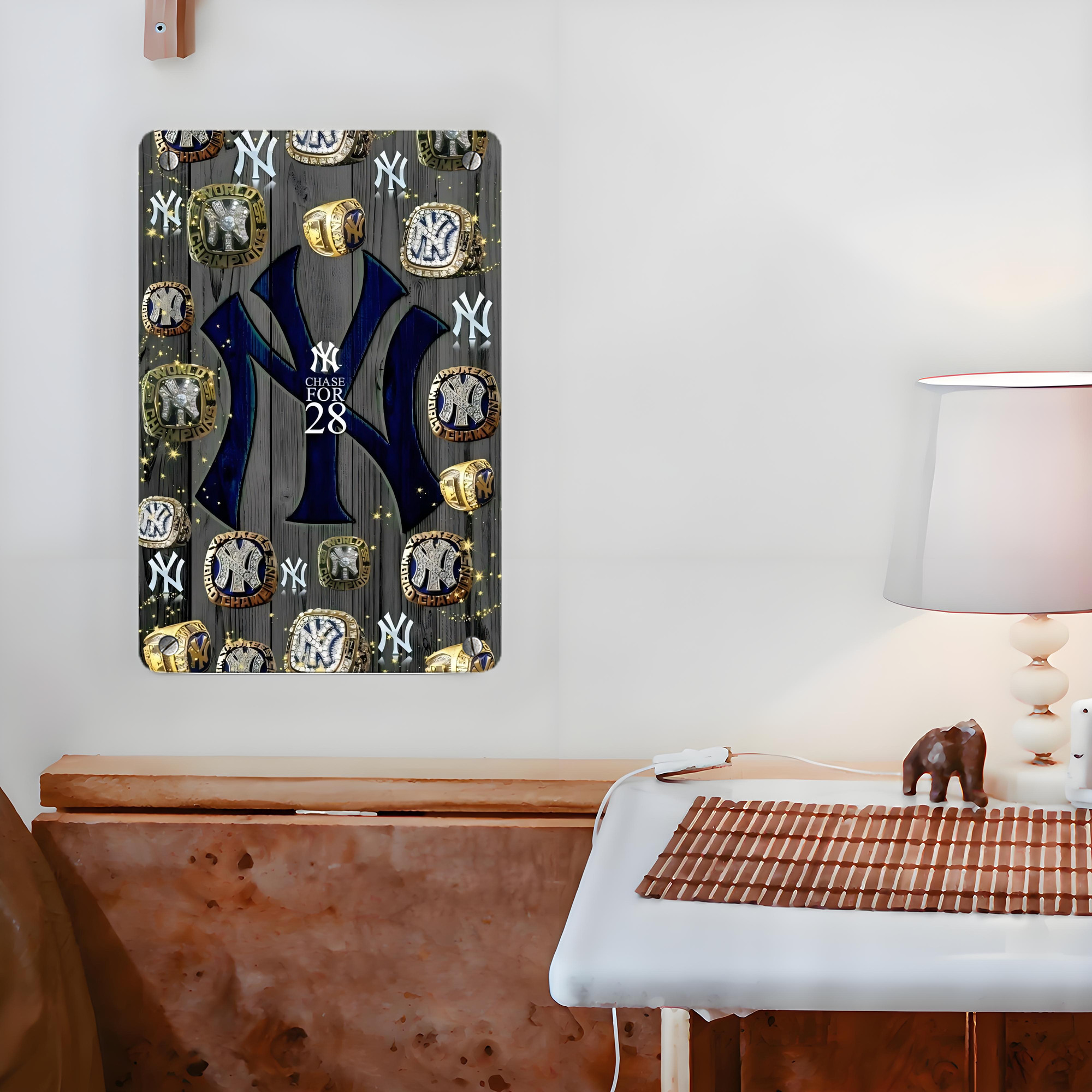 New York Yankees 209 Metal Tin Sign 8x12inch - High-Quality Full-Print Decorative Wall Art, Durable Rust-Resistant Metal Plaque For Living Room, Bedroom, Kitchen, Office, Bar Décor