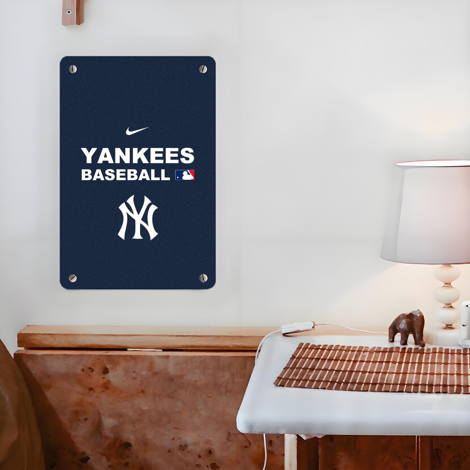 New York Yankees 214 Metal Tin Sign 8x12inch - High-Quality Full-Print Decorative Wall Art, Durable Rust-Resistant Metal Plaque For Living Room, Bedroom, Kitchen, Office, Bar Décor