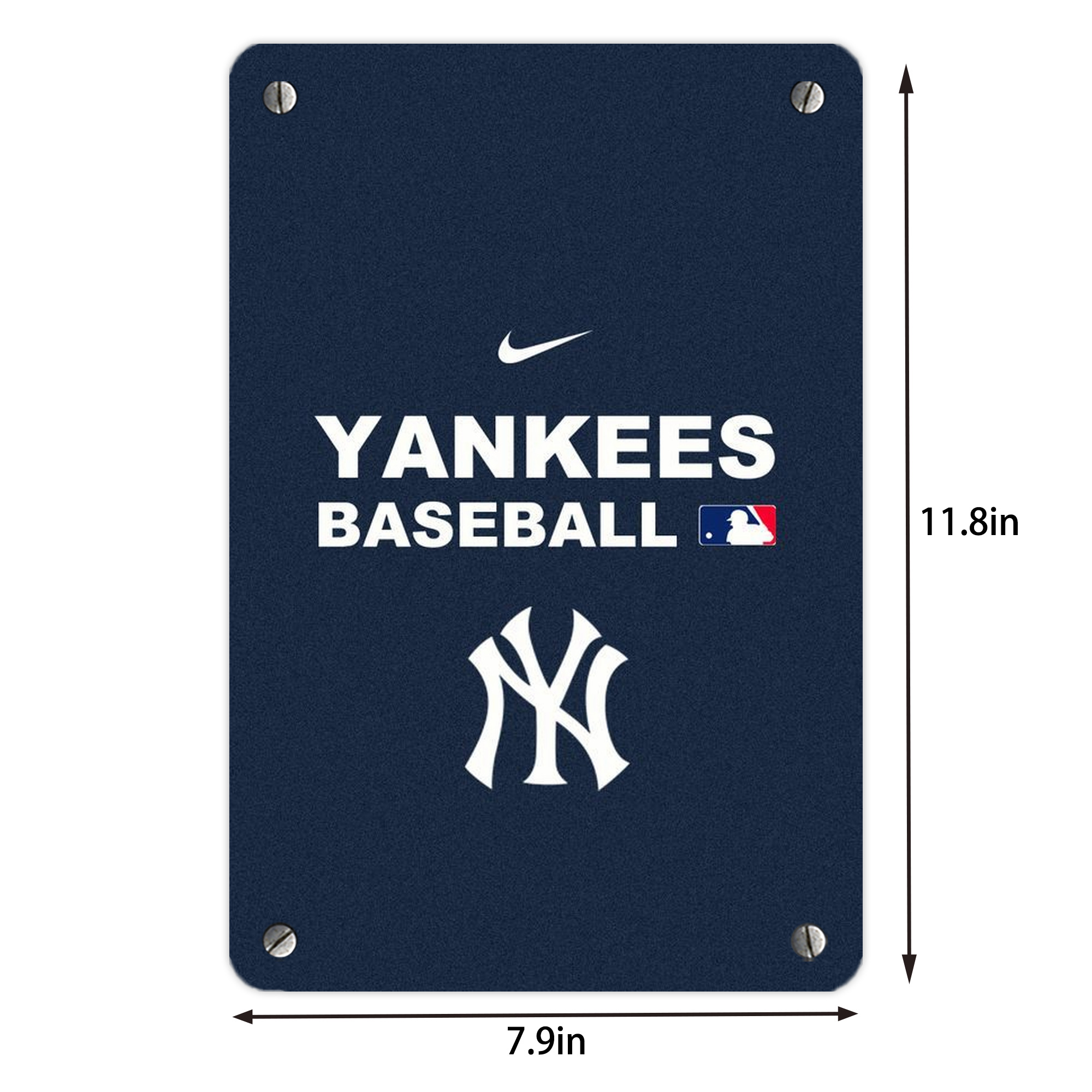 New York Yankees 214 Metal Tin Sign 8x12inch - High-Quality Full-Print Decorative Wall Art, Durable Rust-Resistant Metal Plaque For Living Room, Bedroom, Kitchen, Office, Bar Décor