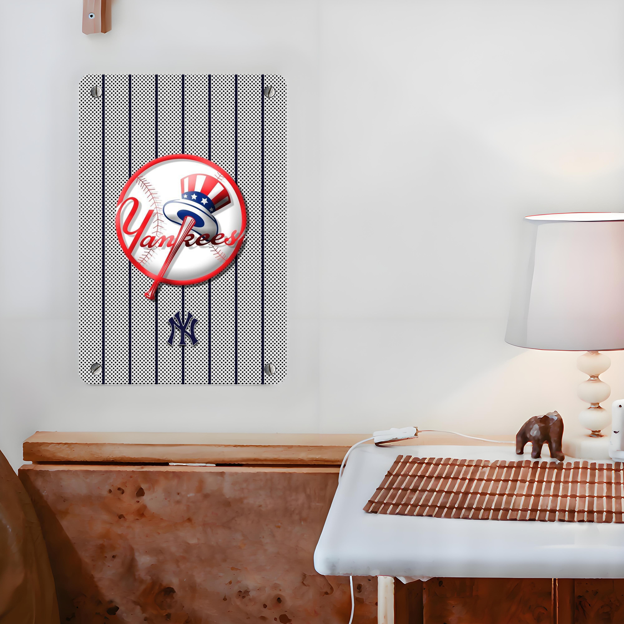 New York Yankees 197 Metal Tin Sign 8x12inch - High-Quality Full-Print Decorative Wall Art, Durable Rust-Resistant Metal Plaque For Living Room, Bedroom, Kitchen, Office, Bar Décor