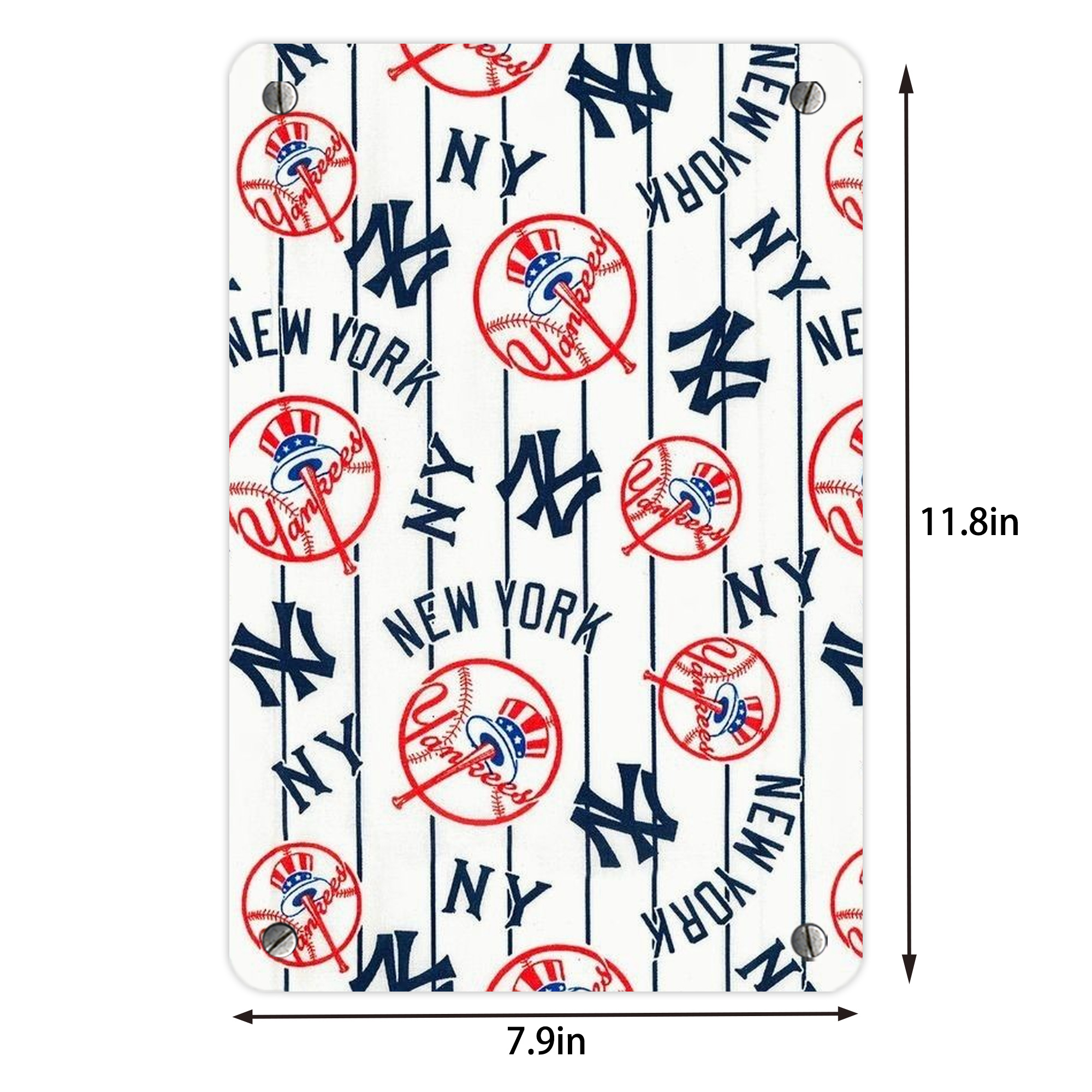 New York Yankees 219 Metal Tin Sign 8x12inch - High-Quality Full-Print Decorative Wall Art, Durable Rust-Resistant Metal Plaque For Living Room, Bedroom, Kitchen, Office, Bar Décor